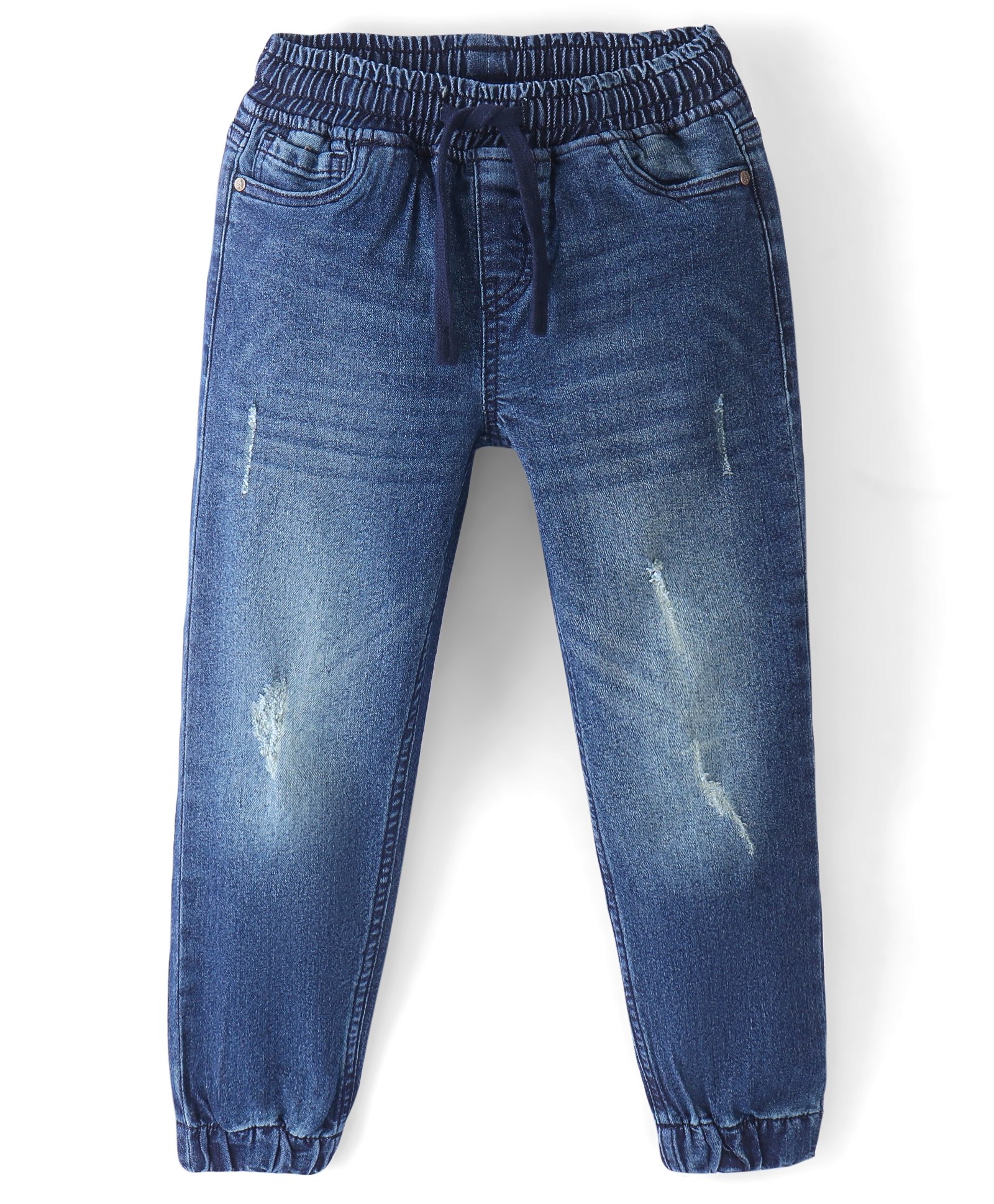 Pine Kids Full Length Elasticated Waist Jogger Fit Denim- Dark Blue-picture-11