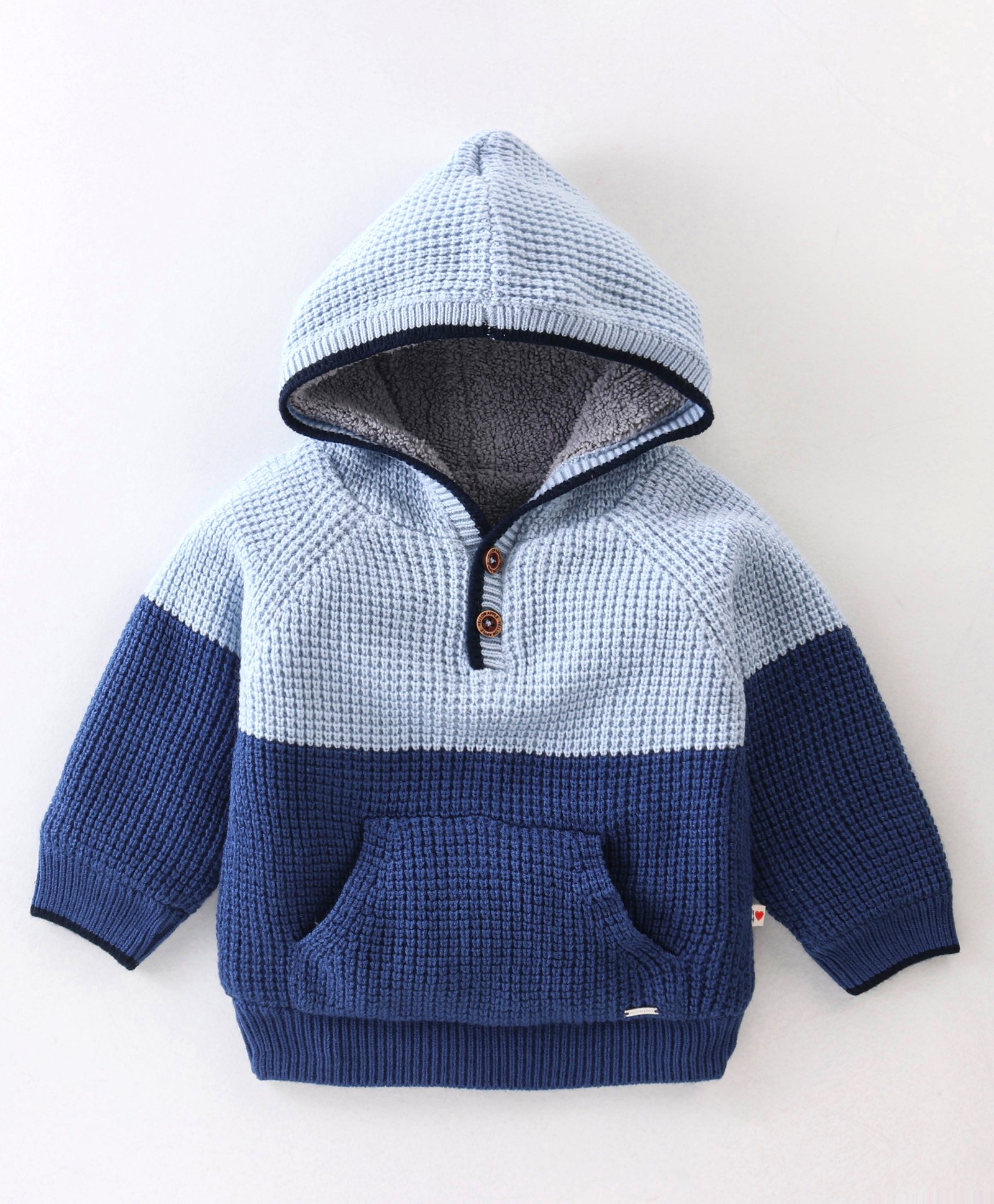Yellow Apple Full Sleeves Hoodies Solid Colour - Blue-image-24