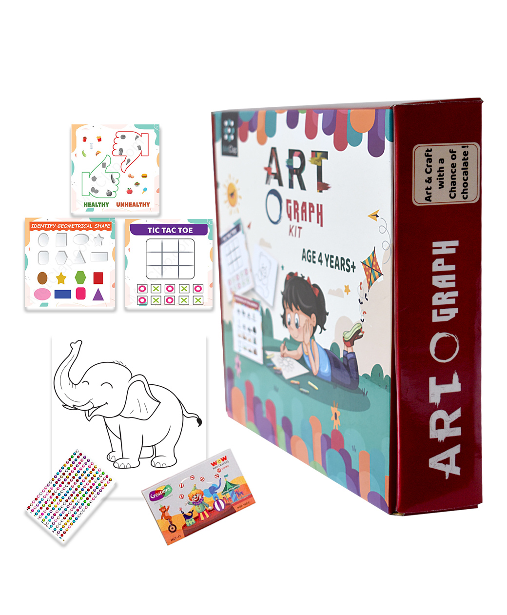 MetClap Art O Graph Arts and Crafts for Kids Painting Activity for Preschool Kids- Multicolor-image-42