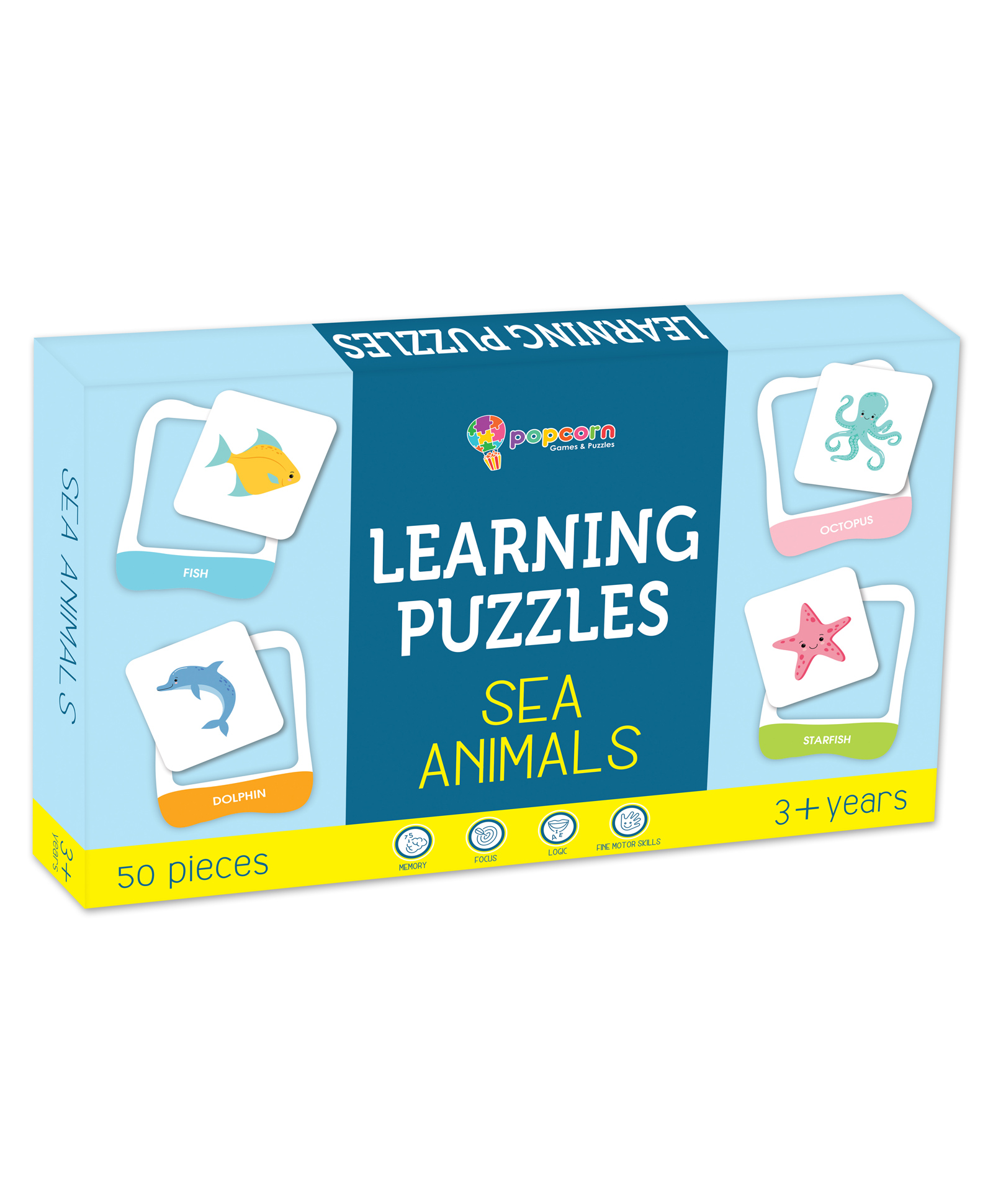 Popcorn Games & Puzzles Learning Puzzles Sea Animals - 50 Pieces-image-16