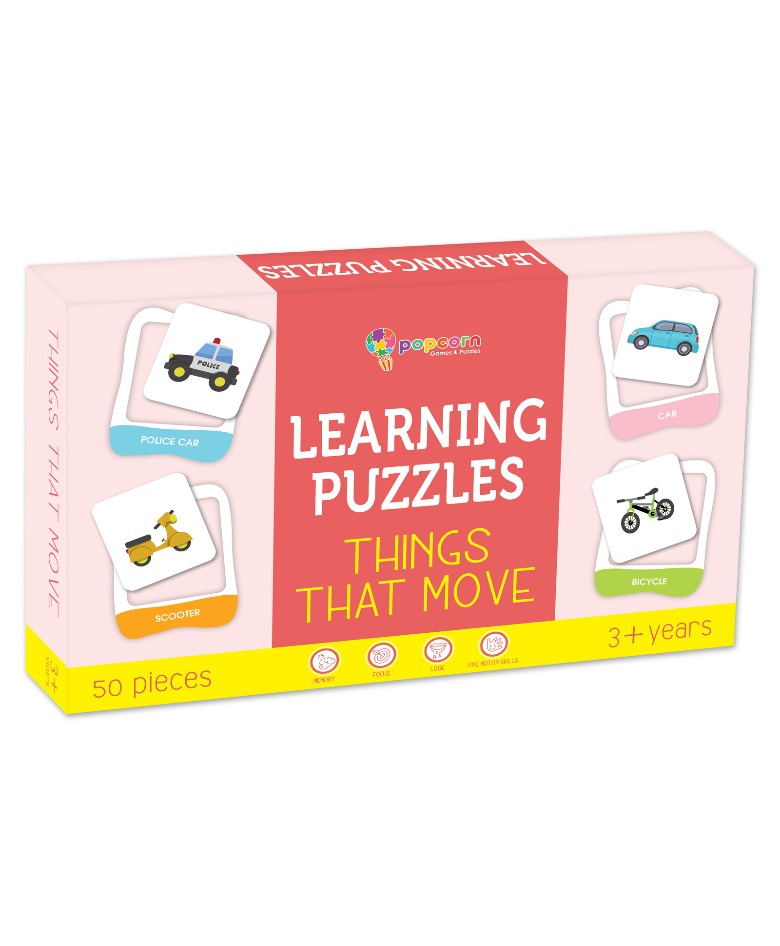 Popcorn Games & Puzzles Learning Puzzles Things That Move for Kids Improves Focus Memory Logic & Fine Motor Skills - 50 Pieces-image-5