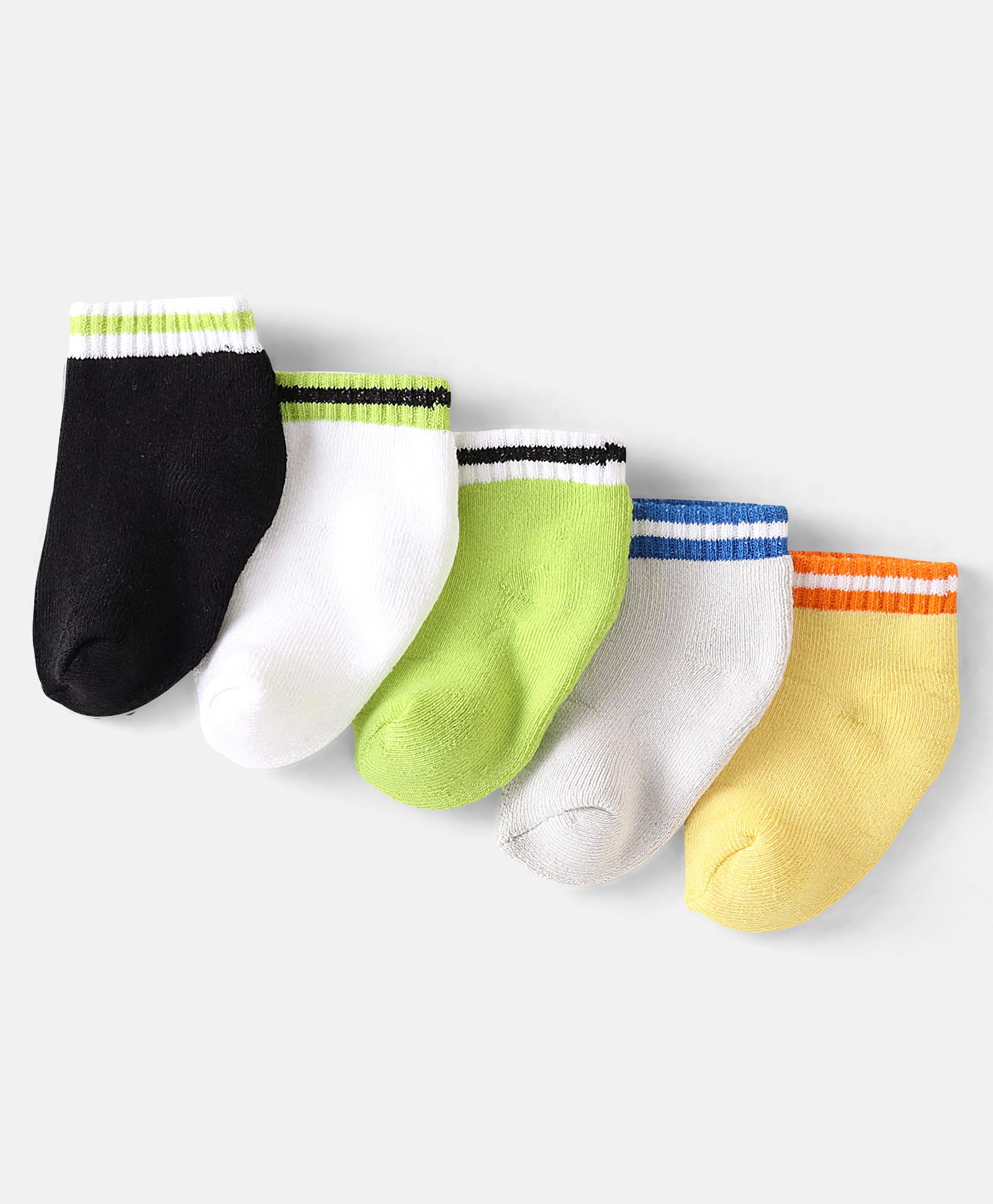 Honeyhap Premium Cotton Bamboo Ankle Length Cushioned Terry Socks with Anti-Bacterial Finish Pack of 5 - Multicolor-picture-20