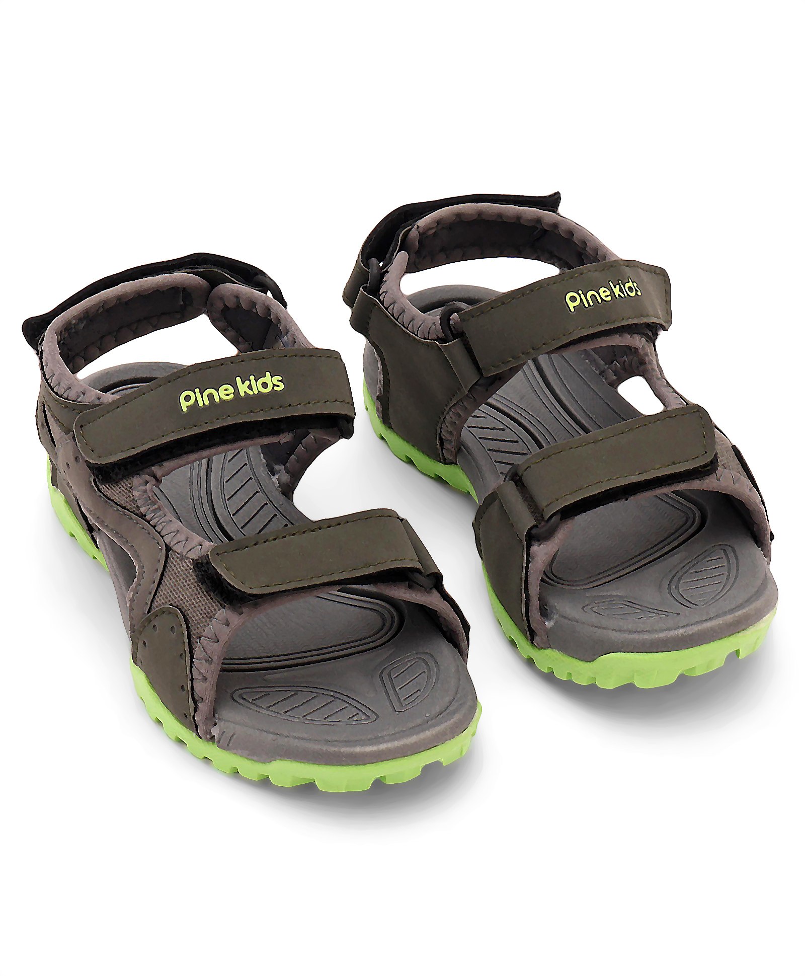 Pine Kids Velcro Closure Sandals - Green-picture-22