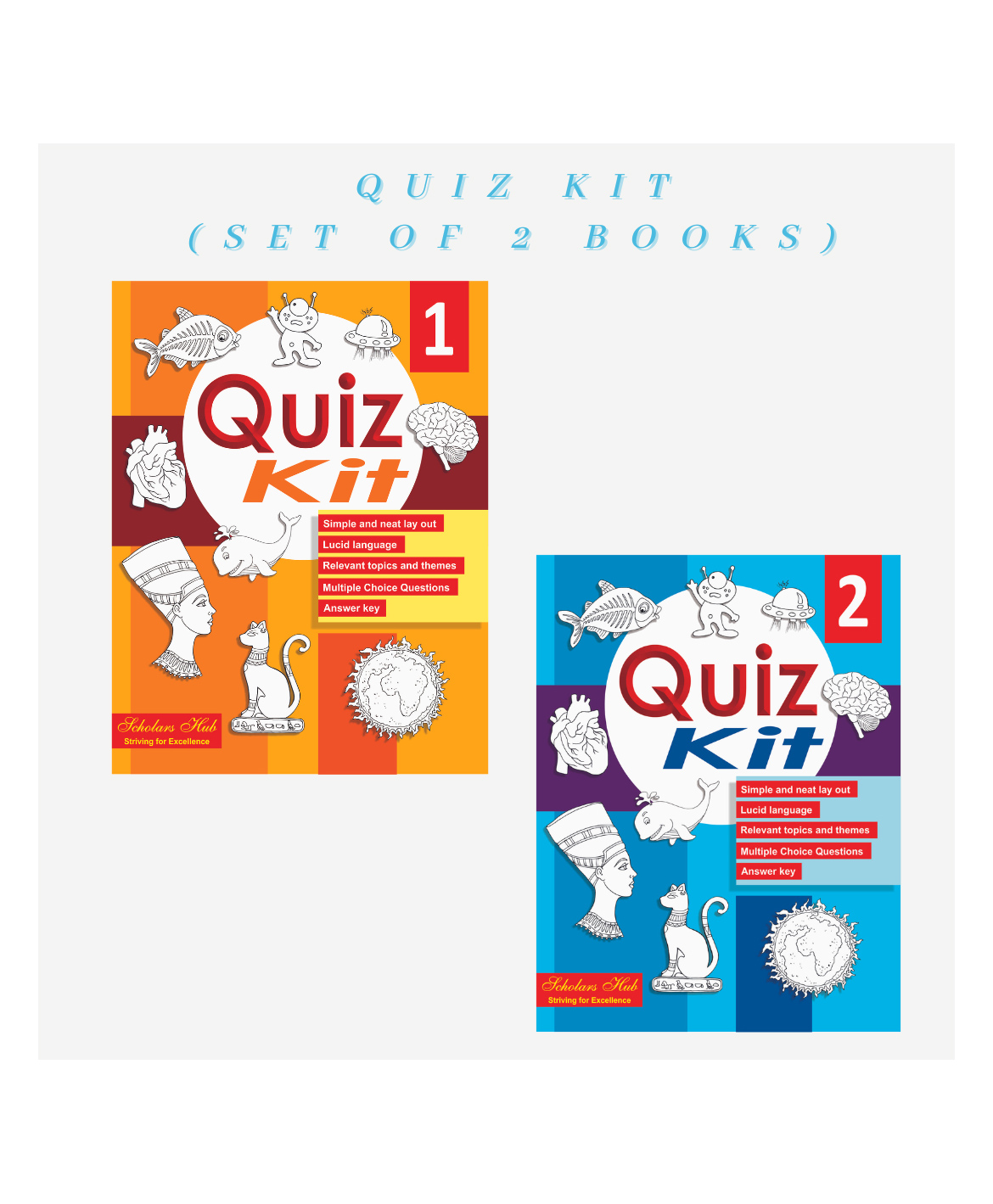 Scholars Hub Quiz Kit  Vol 1 and 2 Set of 2 Books - English-image-46