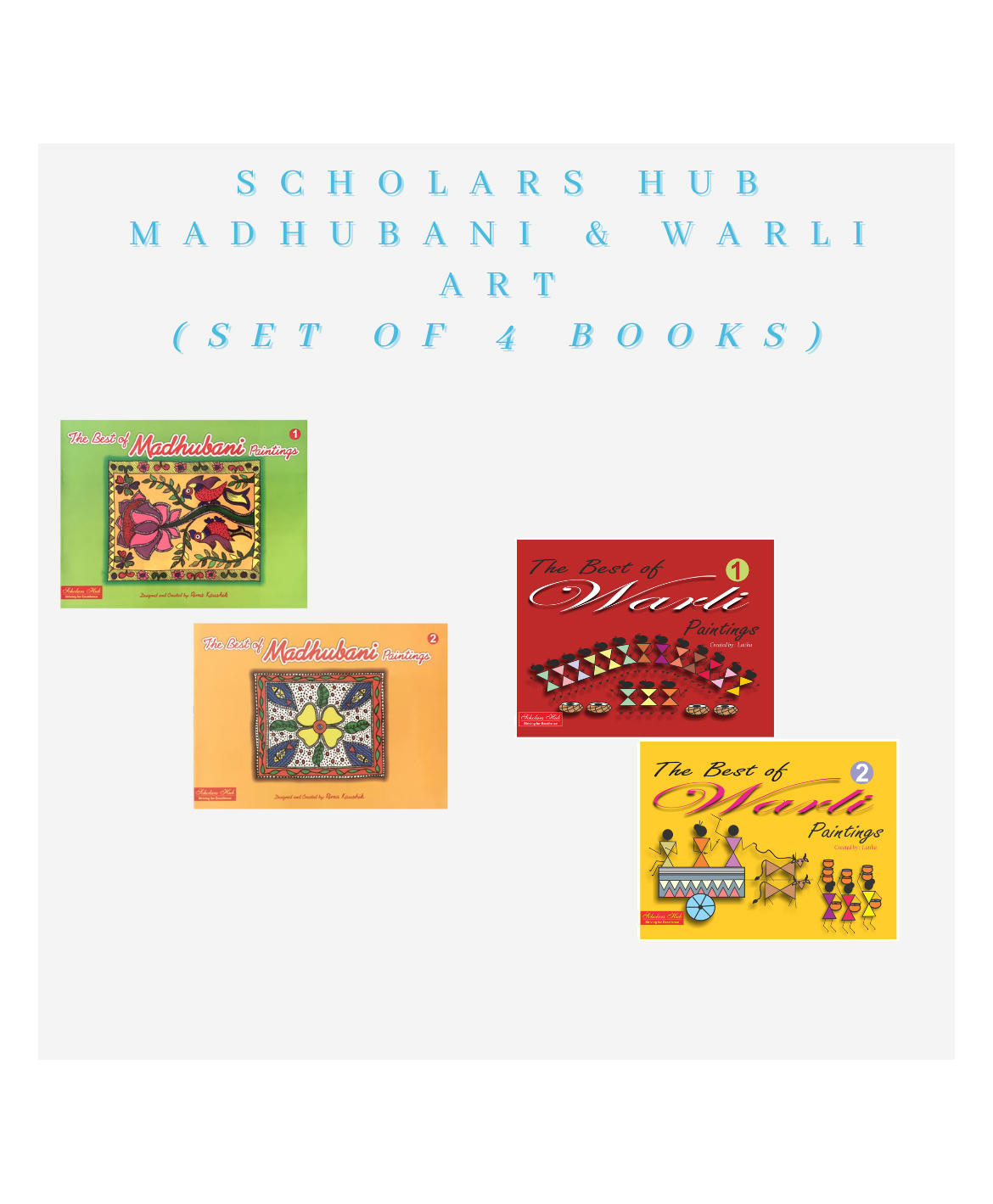 Scholars Hub Madhubani Art & Warli Art Painting Books Set of 4 Books - English-image-35