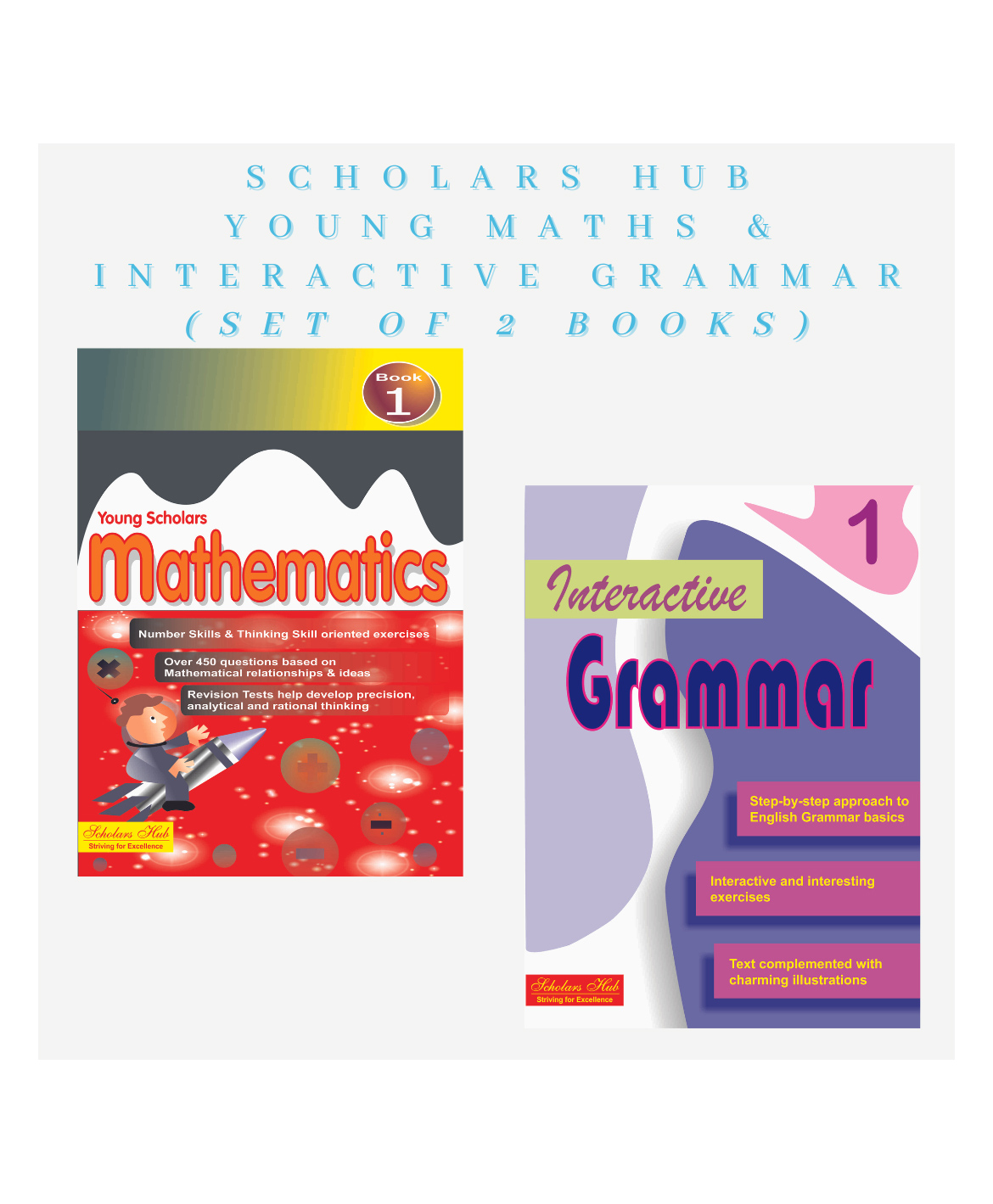 Young Scholars Mathematics & Interactive Grammar Workbook Combo for Grade 1 Pack of 2 Books - English-image-49