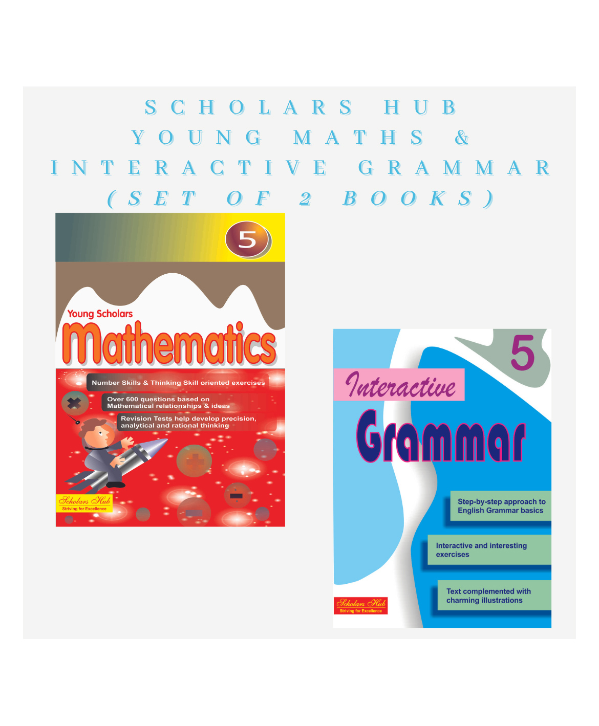 Young Scholars Mathematics & Interactive Grammar Workbook Combo for Grade 5 Pack of 2 Books - English-image-27
