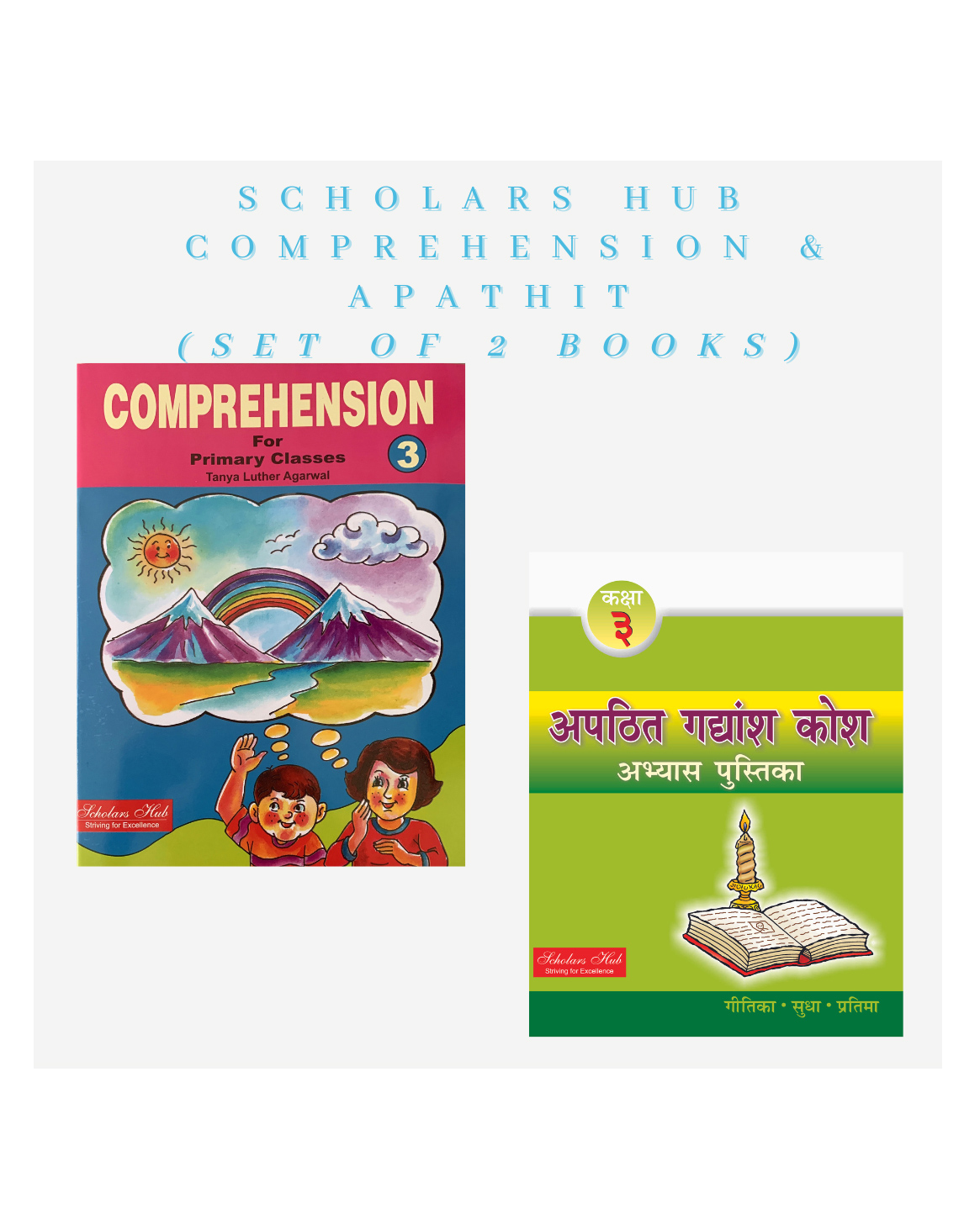 Scholars Hub Comprehension and Apathit Gadyansh Book for Class 3 Set of 2 Books-image-4