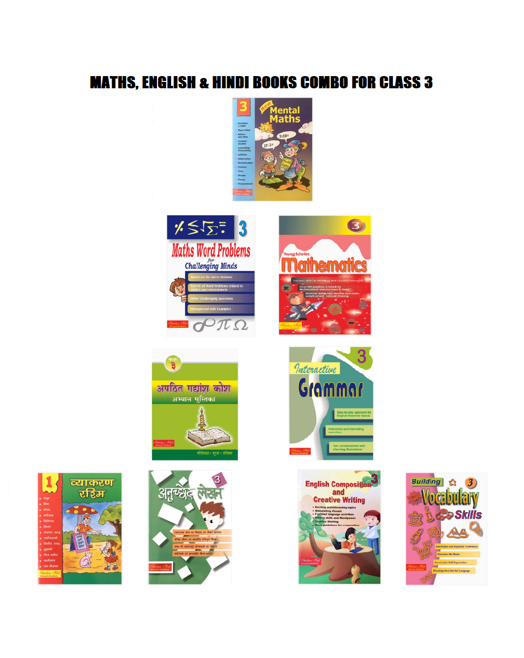 Scholars Hub Maths, English & Hindi Workbook combo for Class 3 (Set of 9 Books) - English & Hindi-image-26