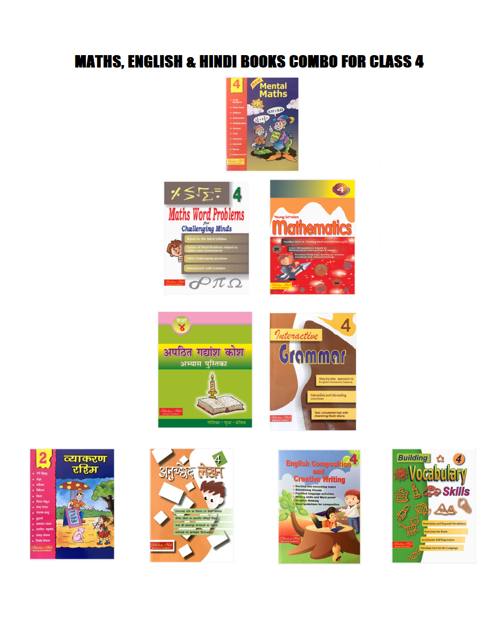 Scholars Hub Maths, English & Hindi Workbook combo for Class 4 (Set of 9 Books) - English & Hindi-image-25