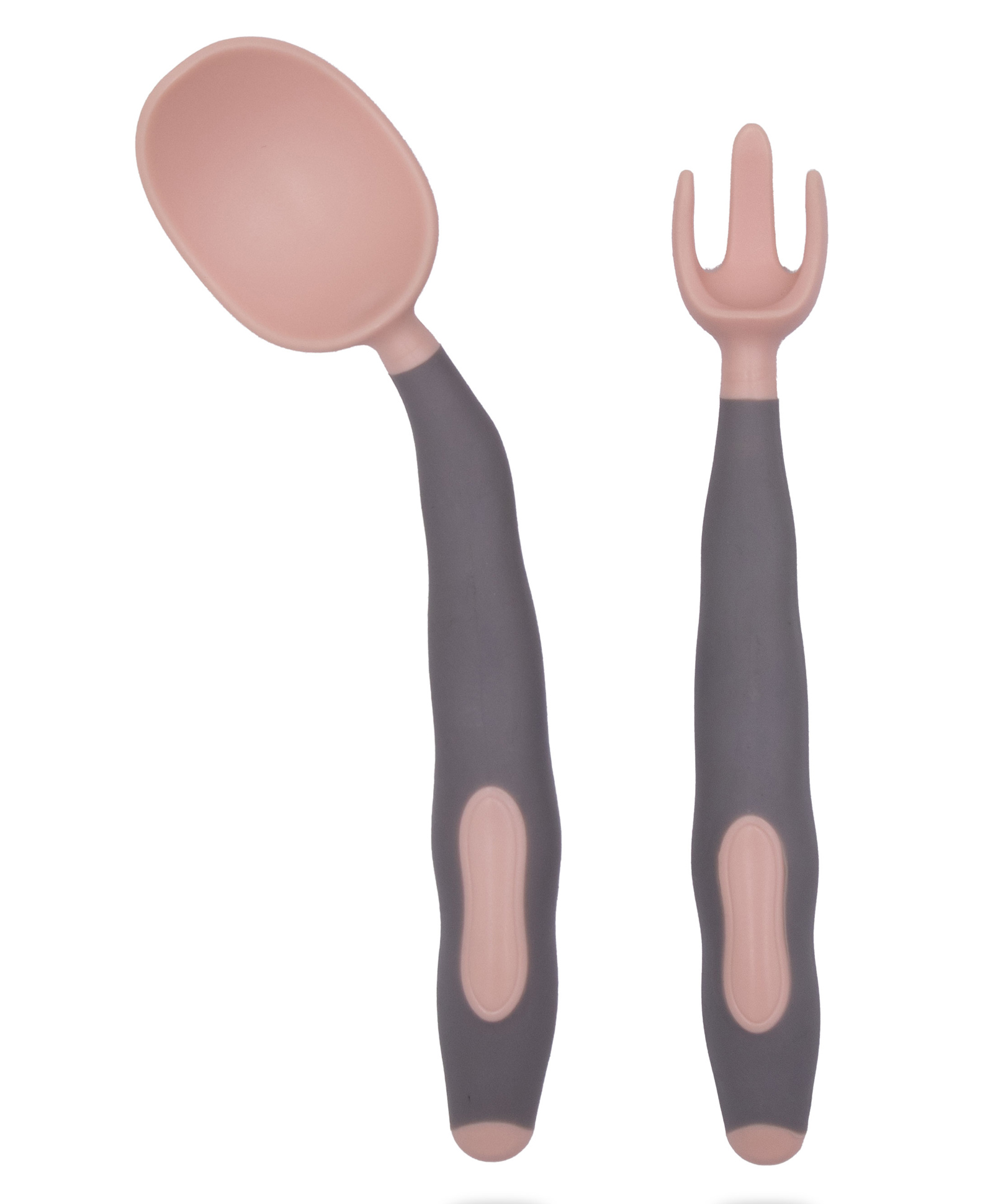 Bembika Training Spoon Twist Spoon Baby Silicone Training Spoon For Baby - Pink Grey.-picture-36