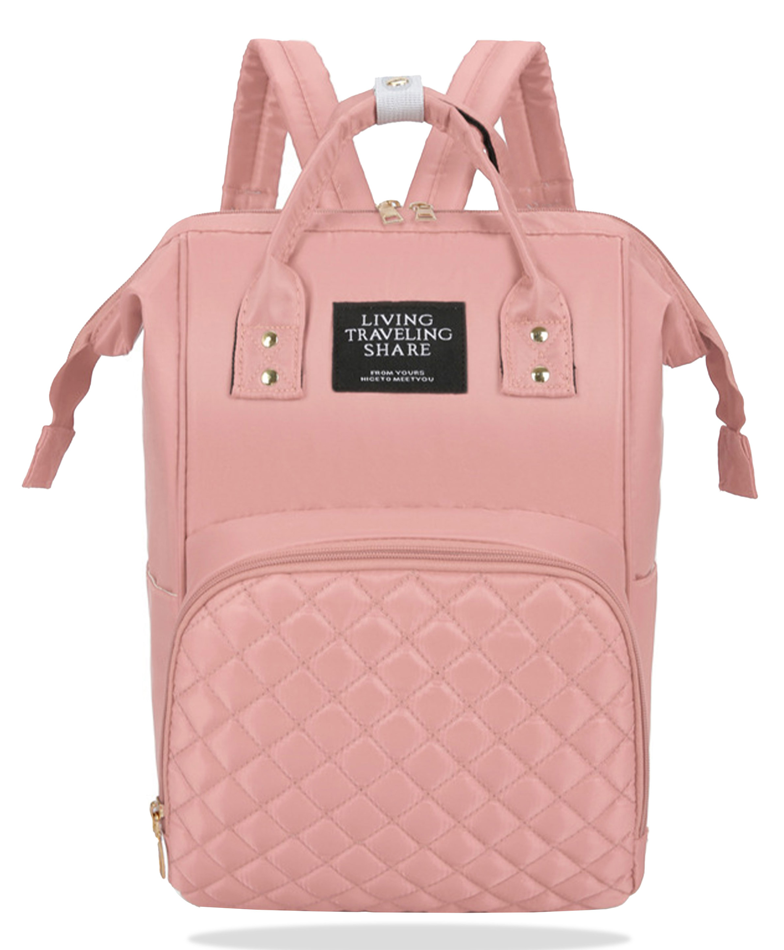 Bembika Diaper Bags For Mom And Dad Kids Diaper Bags For Travel Backpack - Chex Light Pink-image-24