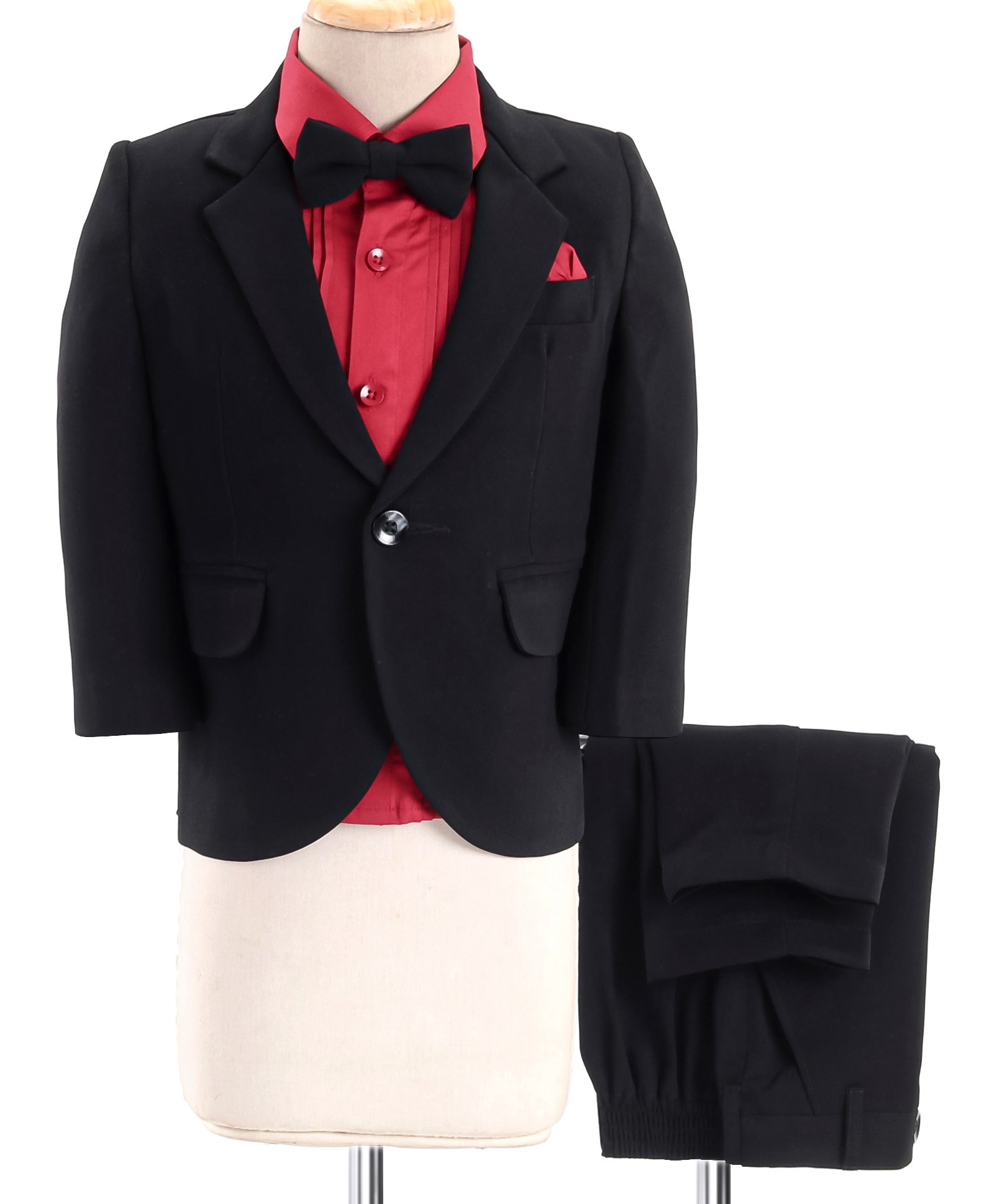 Robo Fry Full Sleeves Solid Colout 3 Piece Party Suit With Bow Solid - Black-picture-16