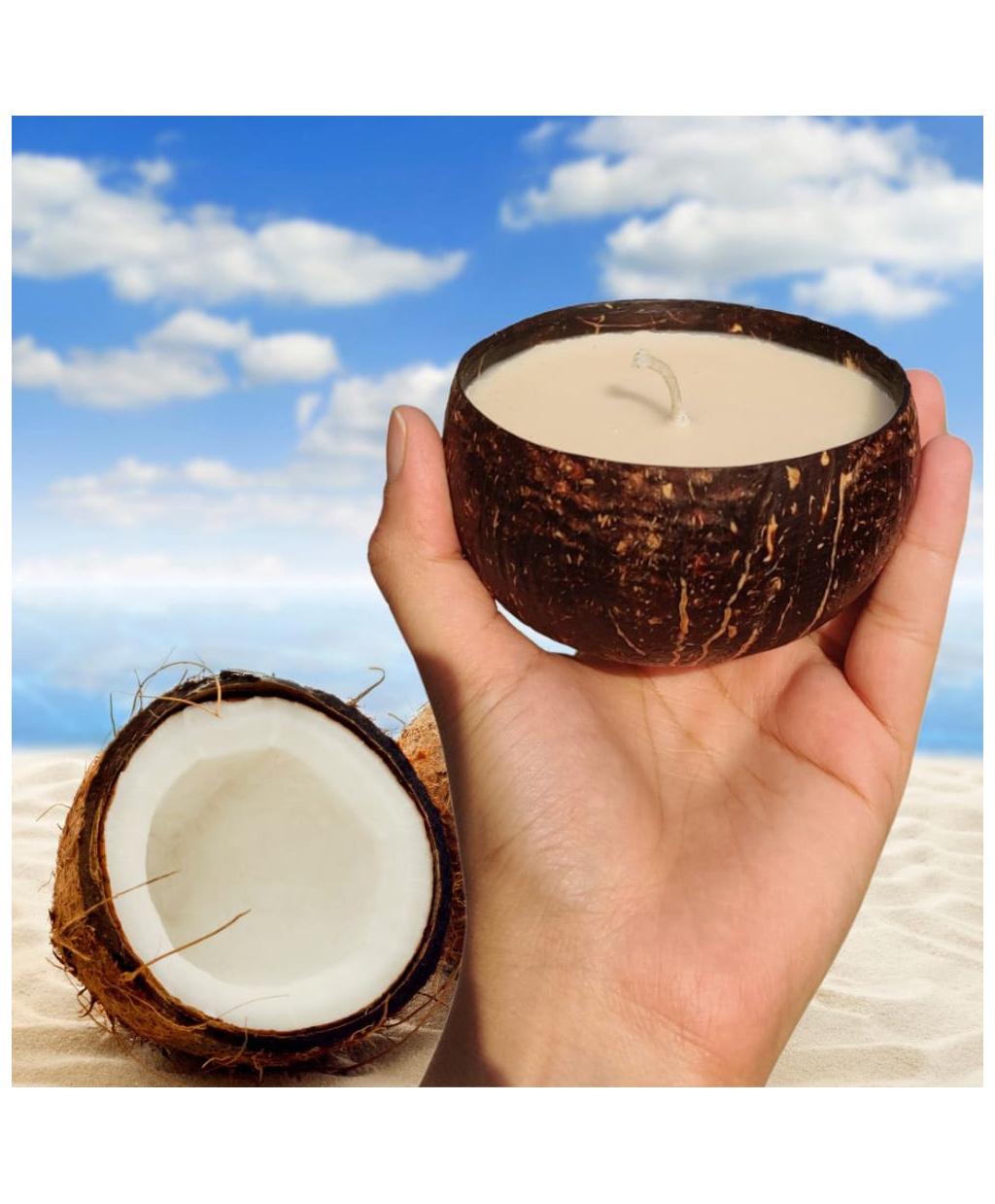 OnEarth Soy Wax Candle Coconut Shell - 100 g-image-23
