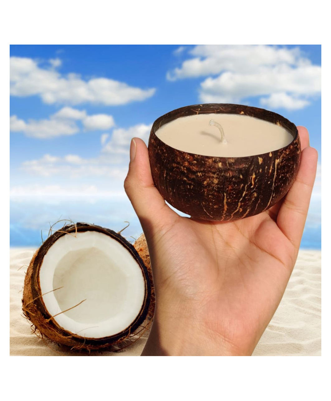 OnEarth Soy Wax Candle Coconut Shell - 150 g-image-25