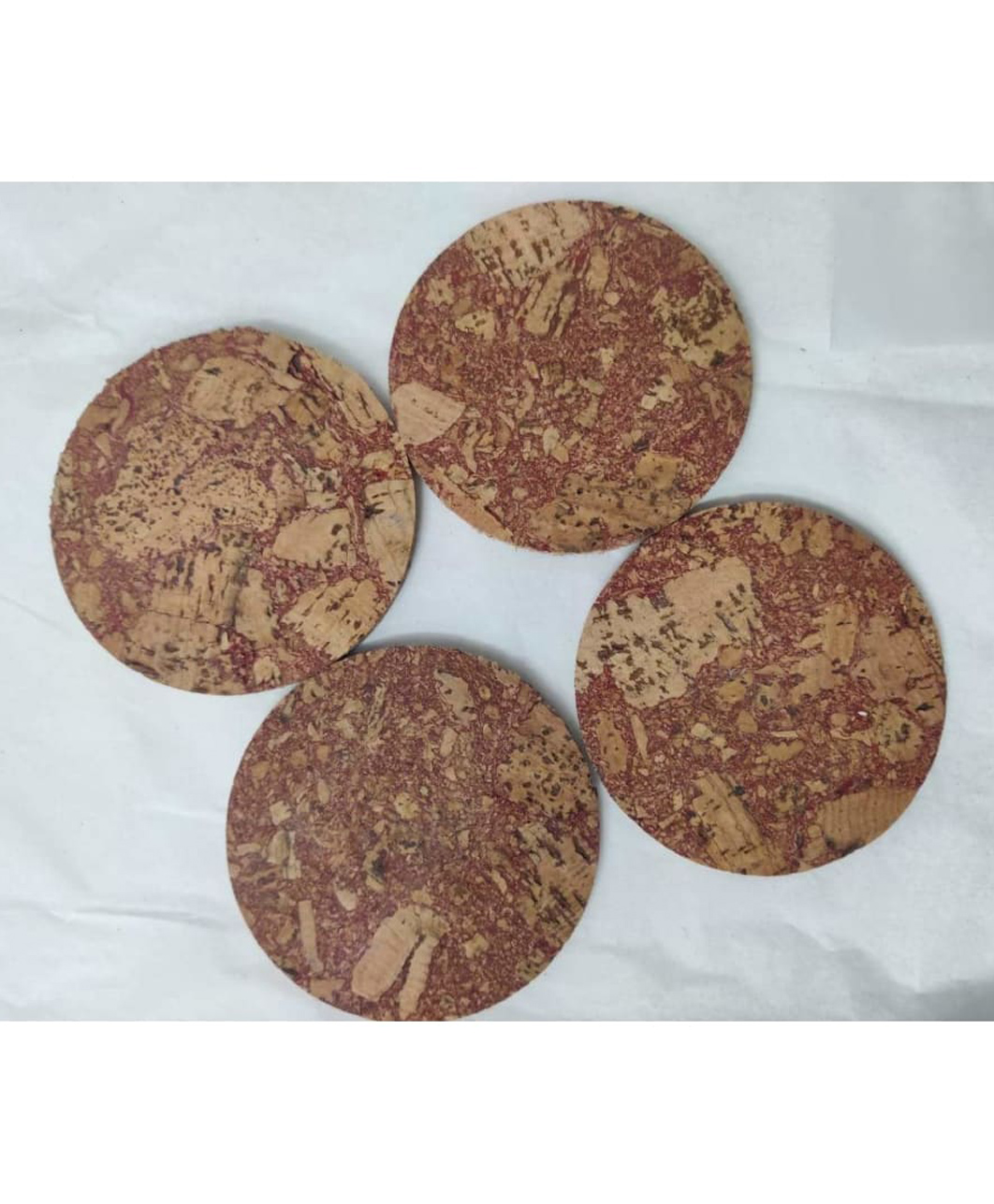 On Earth Quirky Cork Coasters Pack of 6 - Green-image-13