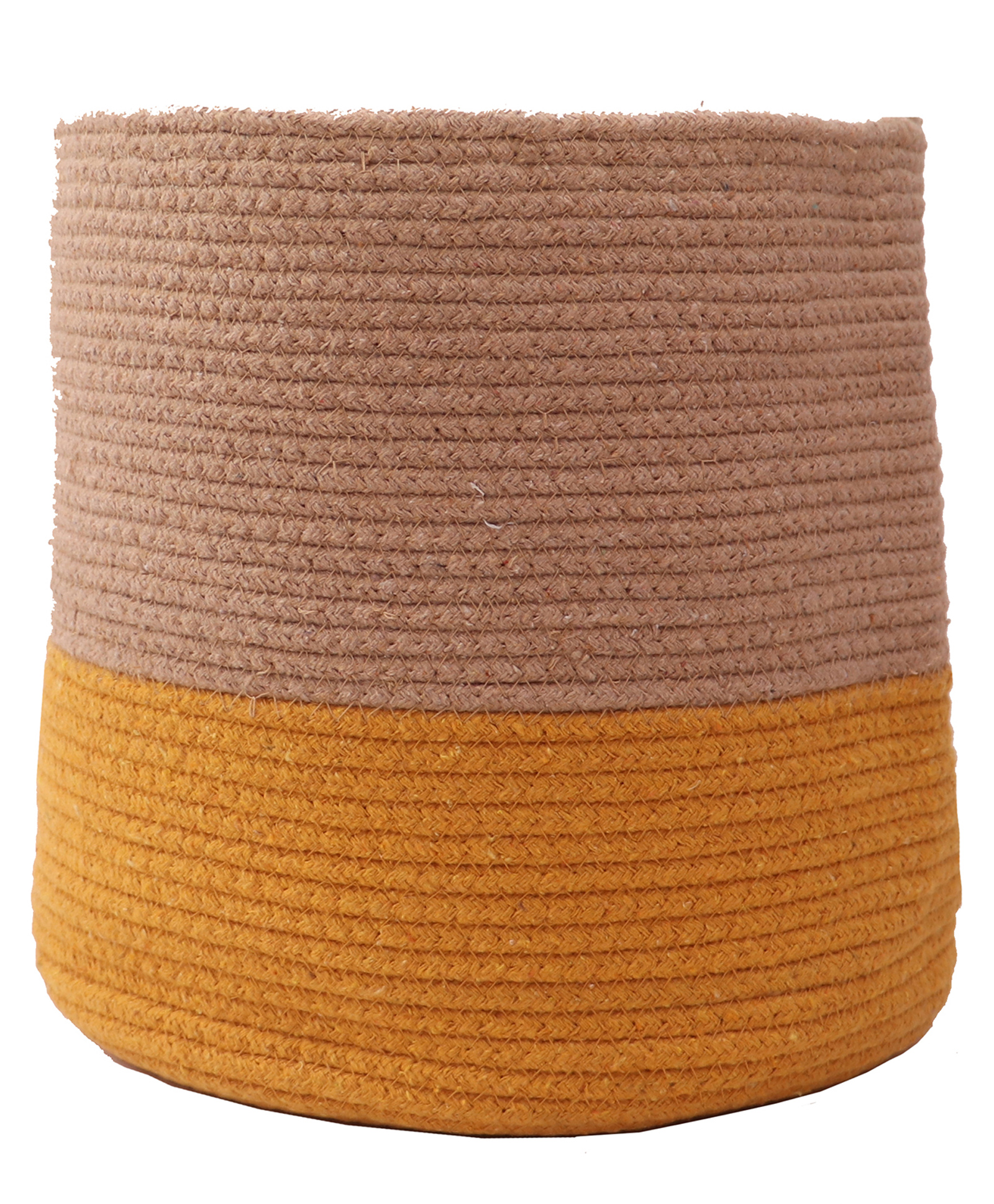 OnEarth Dual Tone Jute Basket Medium - Yellow-image-30