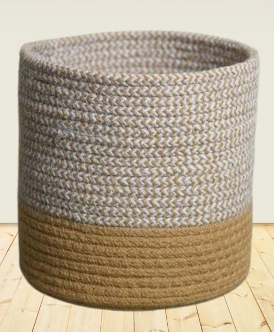 OnEarth Dual Tone Jute Baskets Medium - Cream-image-14