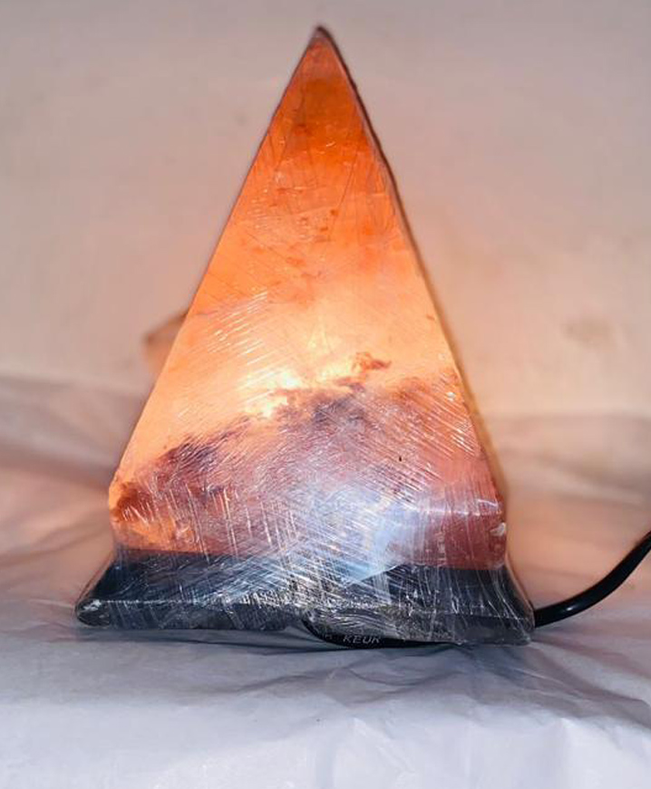 On Earth Pyramid Himalayan Salt Lamp Pack of 1 - Multicolor-image-39