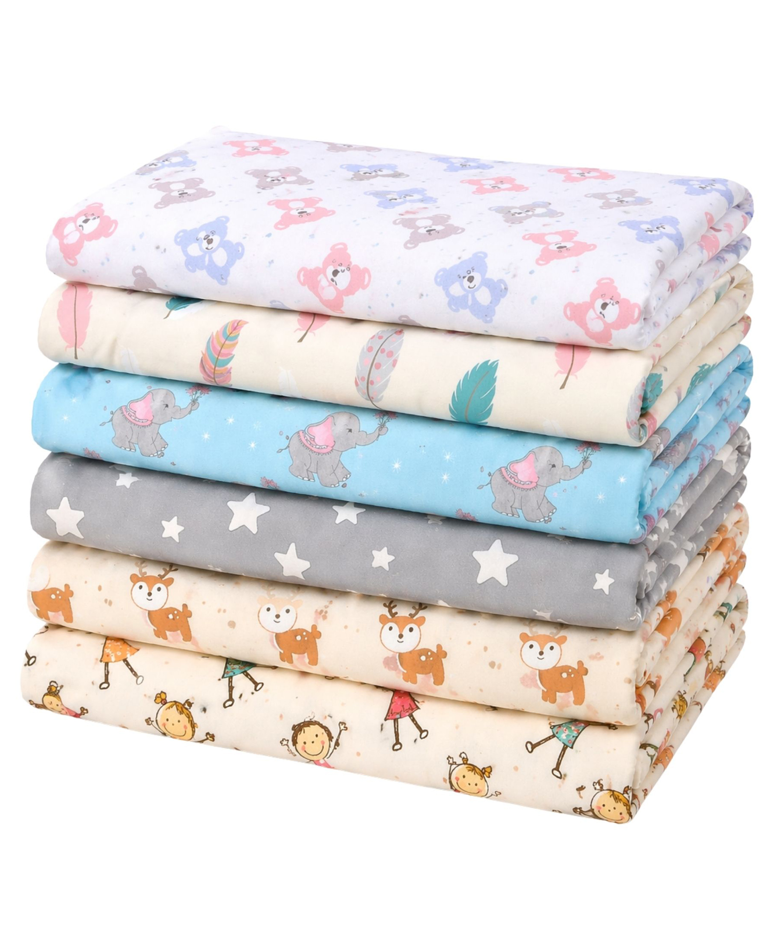 Zikku Printed Dry Sheet for Baby Newborn Bed Protector Waterproof Mat Quick Absorbency Combo Extra Small - Pack of 6-image-26