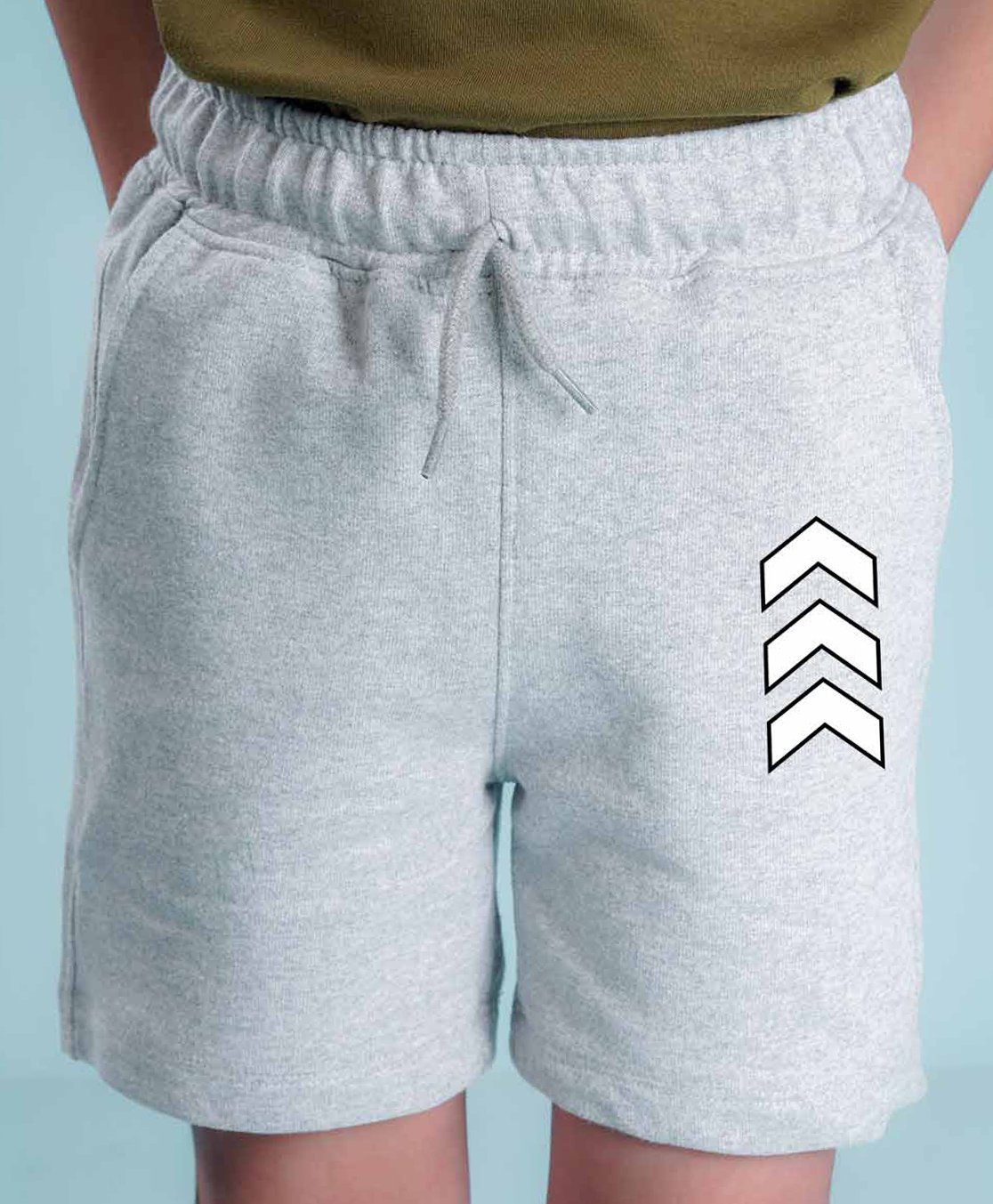 NUSYL  Arrow Printed Elasticated Shorts - Grey-picture-16
