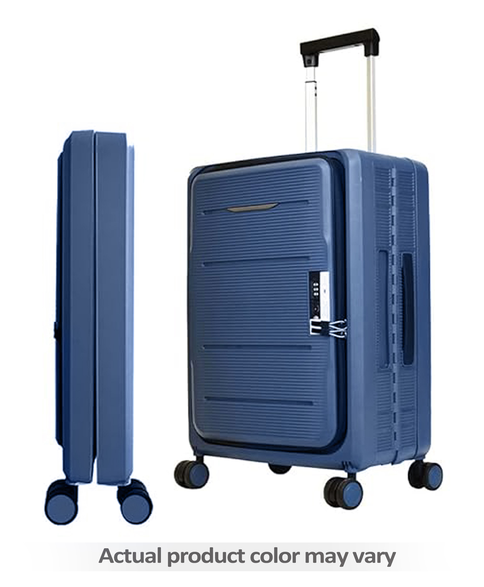 fab n funky Collapsible Check In Sold ABS Trolley Luggage Bag - Grey-picture-33
