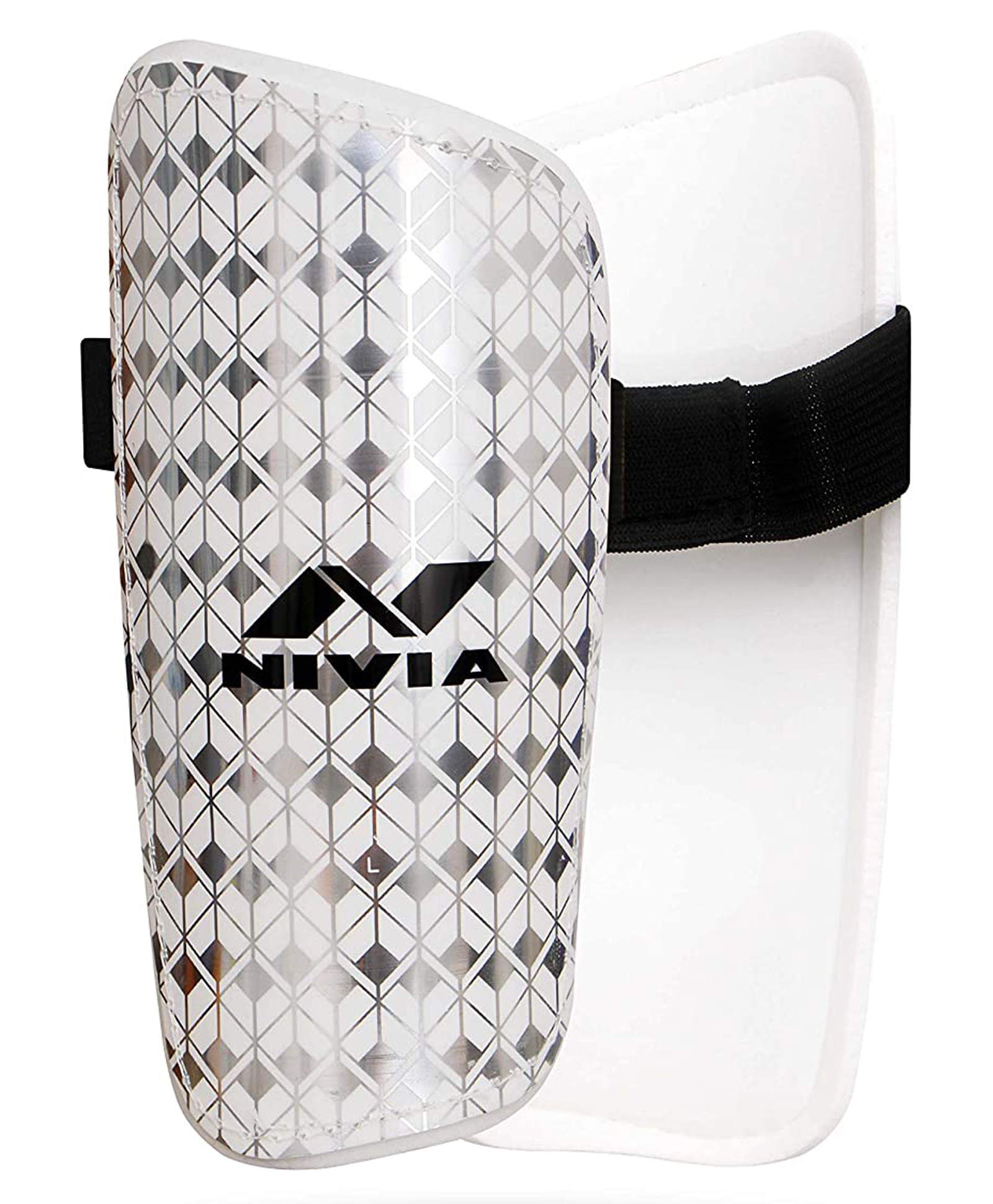 nivia step out & play 756 polypropylene classic shin guard large (color may vary)