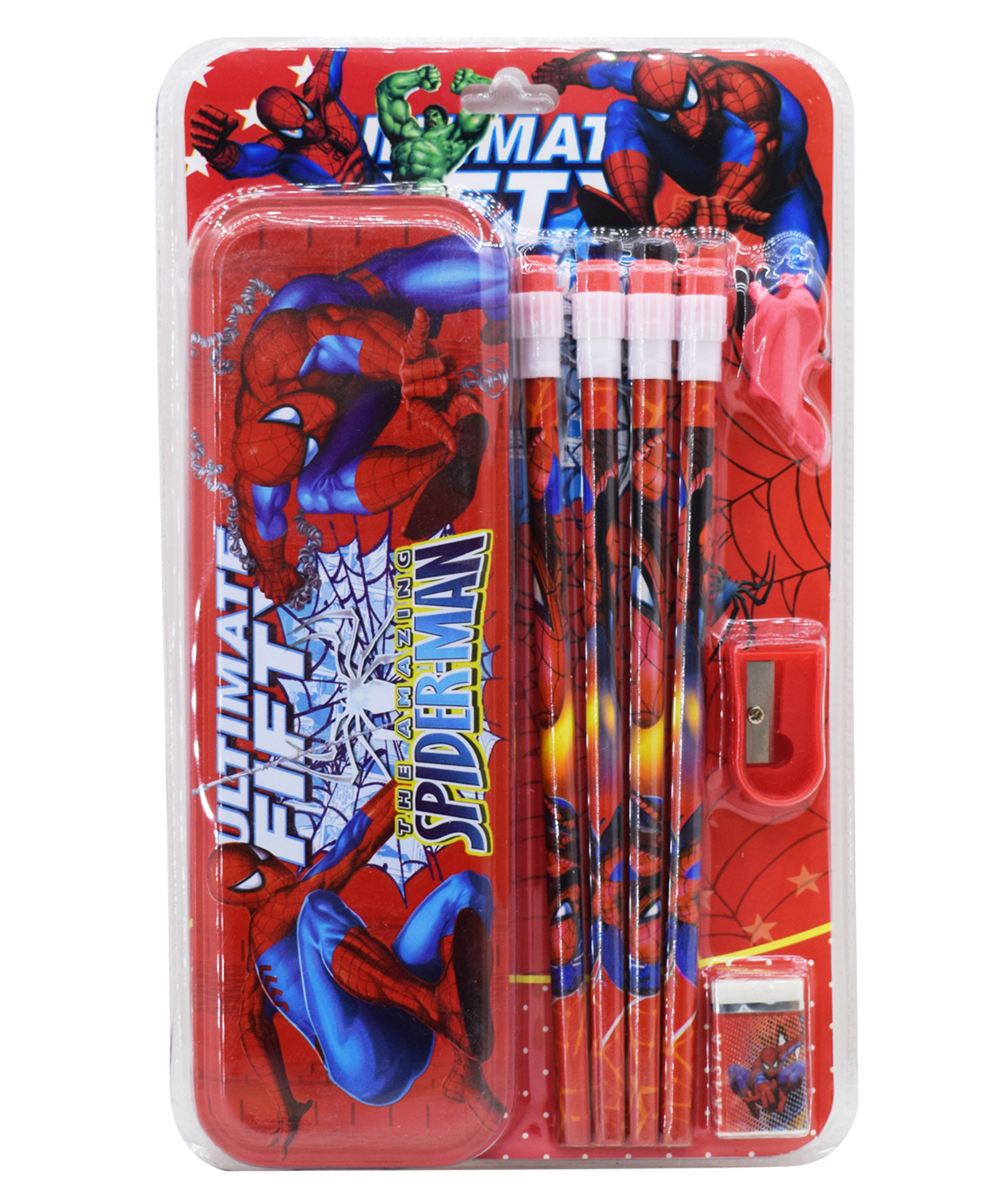 Asera Spiderman Tale Themed Stationery Gift Set of 1 - Red-picture-31