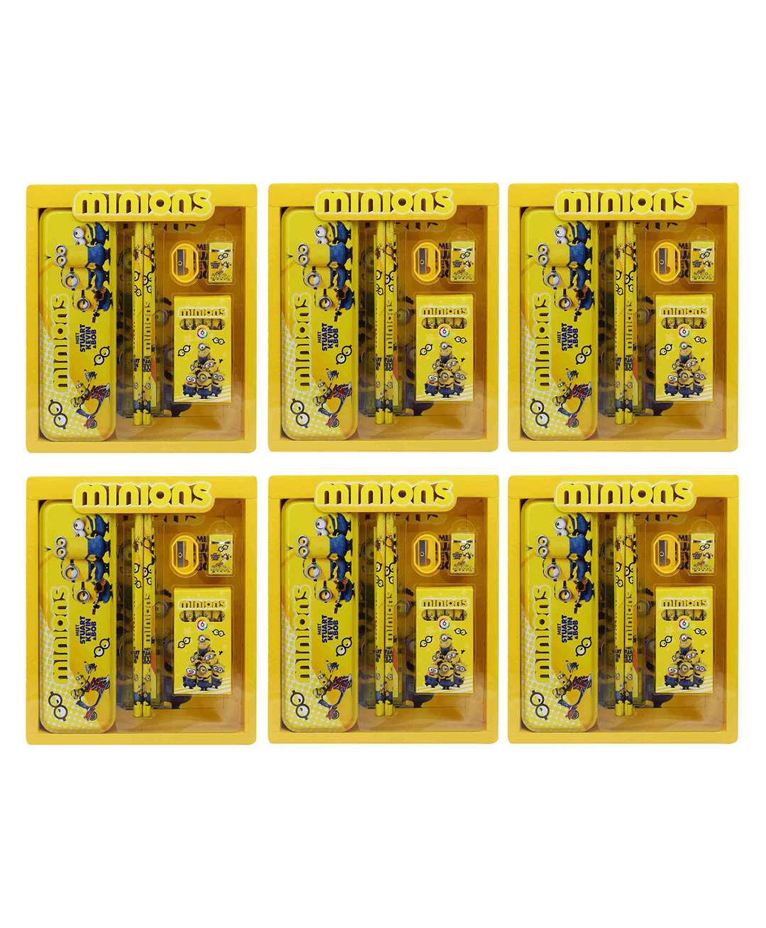 Asera Minions Stationery Gift Set of 6 - Yellow-image-7
