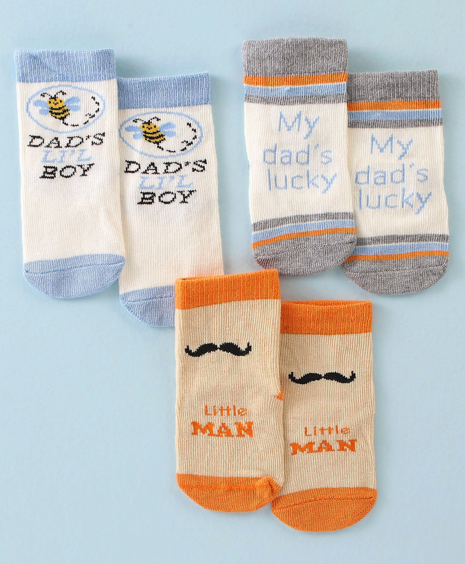 Bonjour Ankle Length Cotton Socks Pack of 3 (Color May Vary)-picture-5