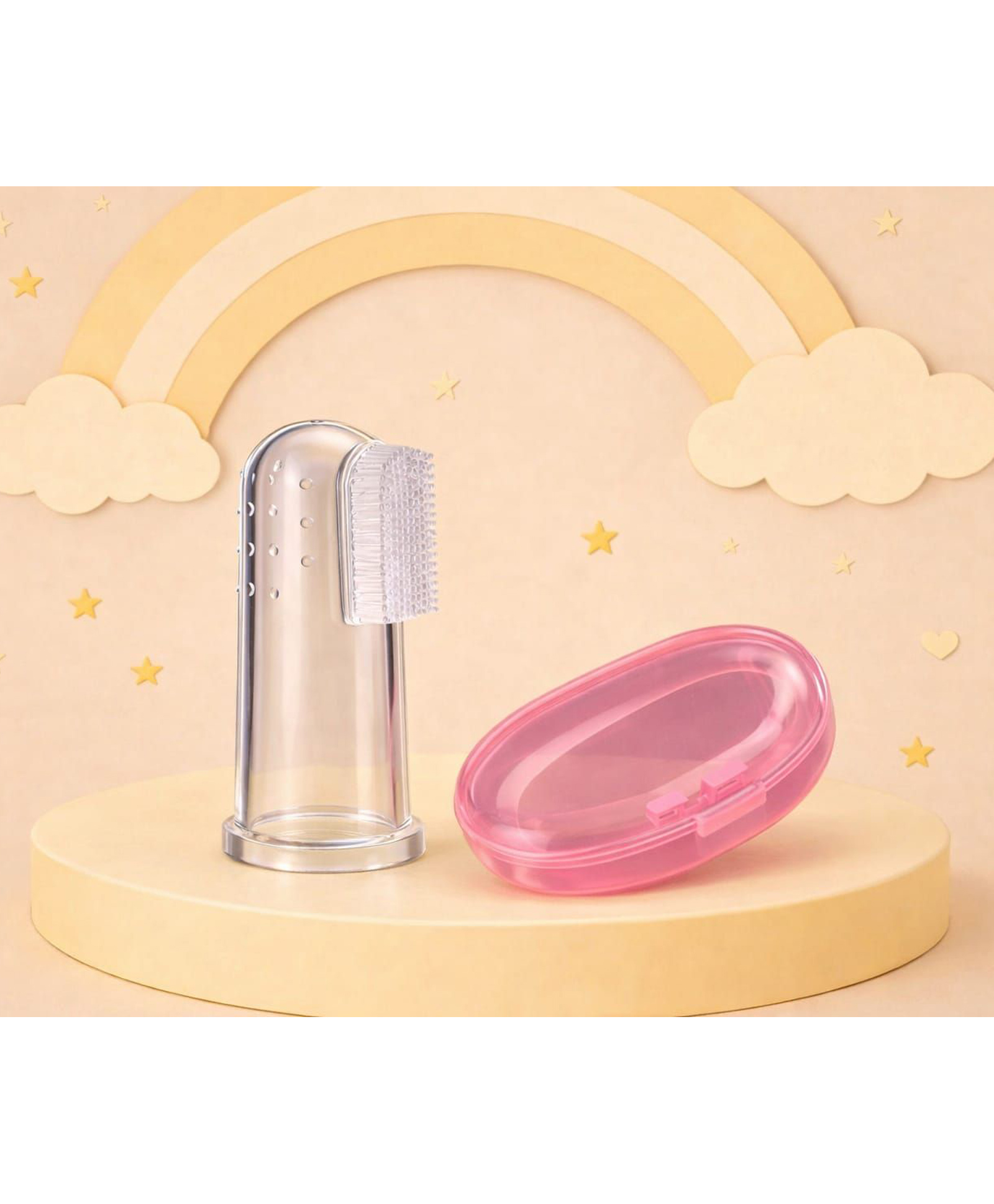 Kritiu Silicone Figure Brush With Case - Pink-picture-16