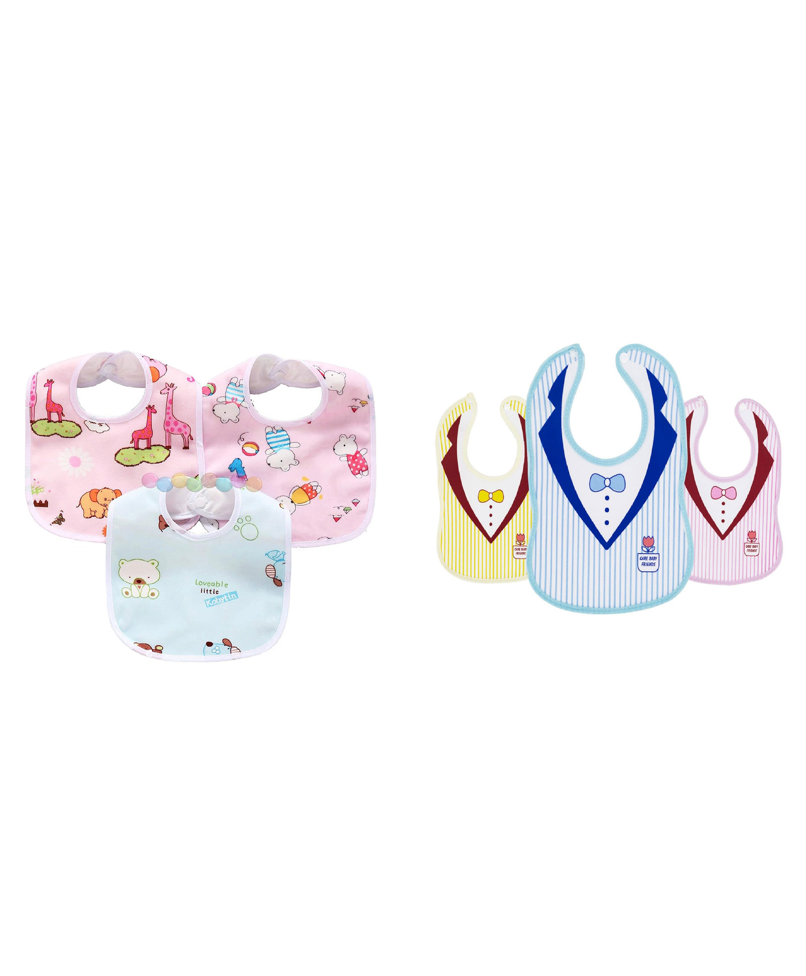 Kritiu Baby Printed Bib & Tie Printed Bib Pack Of 2 ( Design May Very )-picture-44