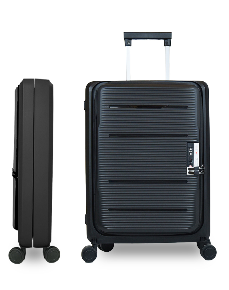 Umai Collapsible & Foldable Hardcase Carry-On Luggage Bags Suitcase for Travel Trolley Bag Tsa Lock Easy to Store - Black-image-9
