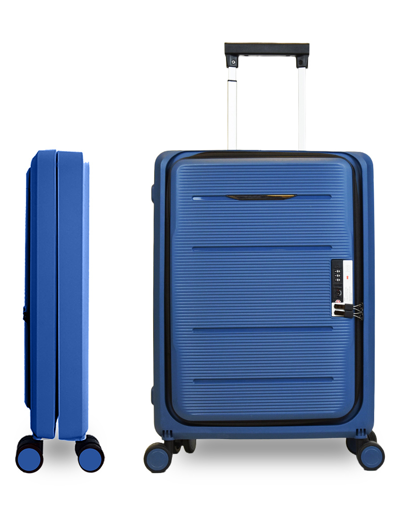 Umai Collapsible & Foldable Hardcase Carry-On Luggage Bags Suitcase for Travel Trolley Bag Tsa Lock Easy to Store - Navy Blue-image-7