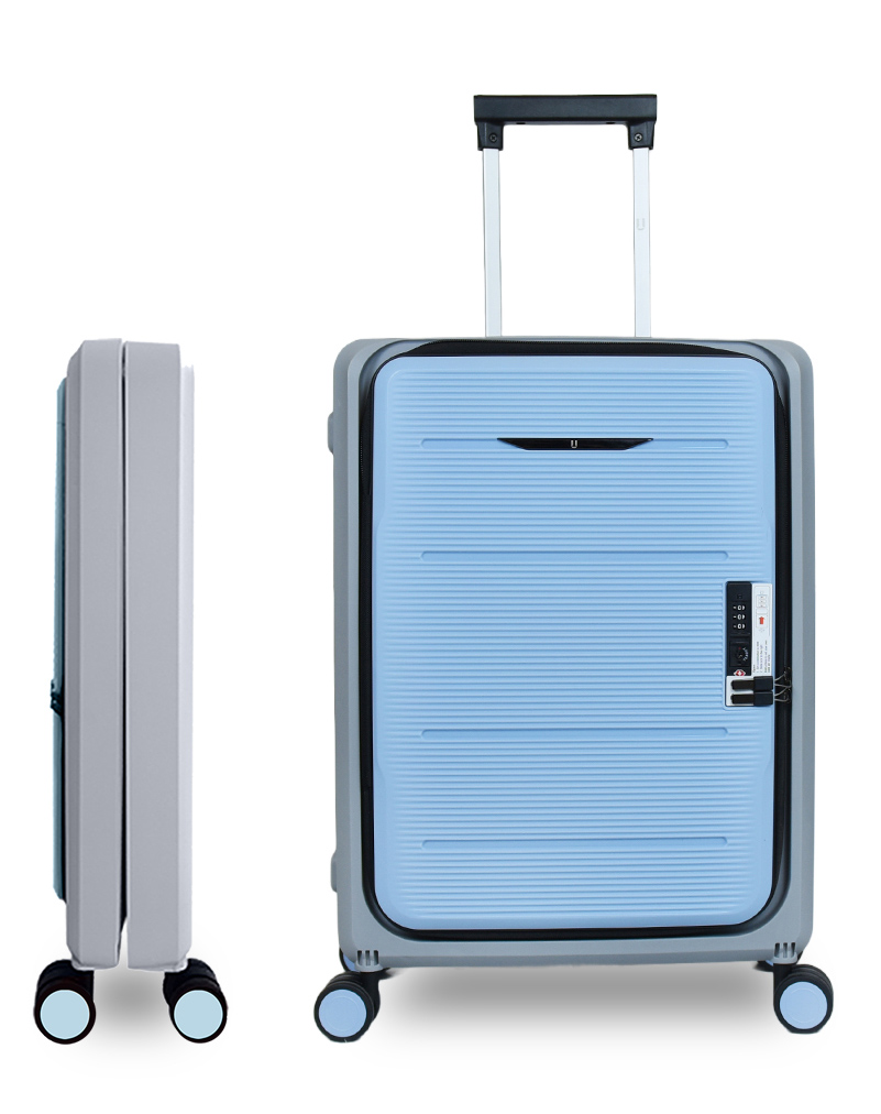 Umai Collapsible & Foldable Hardcase Carry-On Luggage Bags Suitcase for Travel Trolley Bag Tsa Lock Easy to Store - Light Blue-image-47