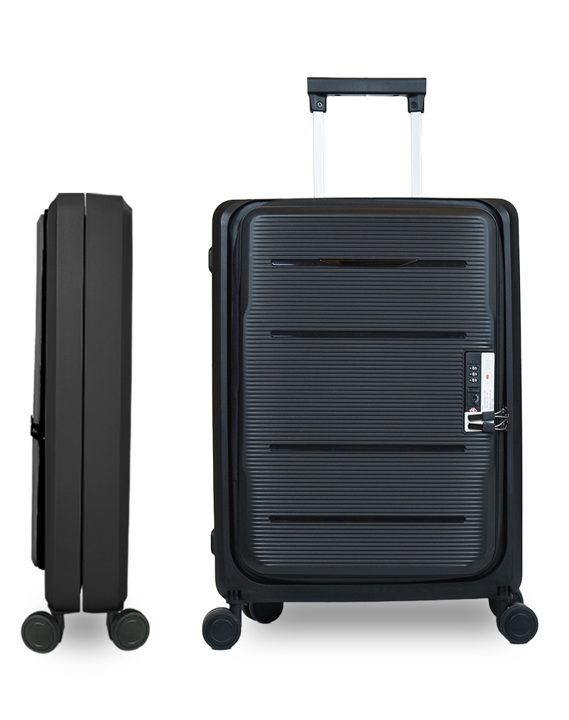 Umai Collapsible & Foldable Hardcase Carry-On Luggage Bags Suitcase for Travel Trolley Bag Tsa Lock Easy to Store - Black-image-46