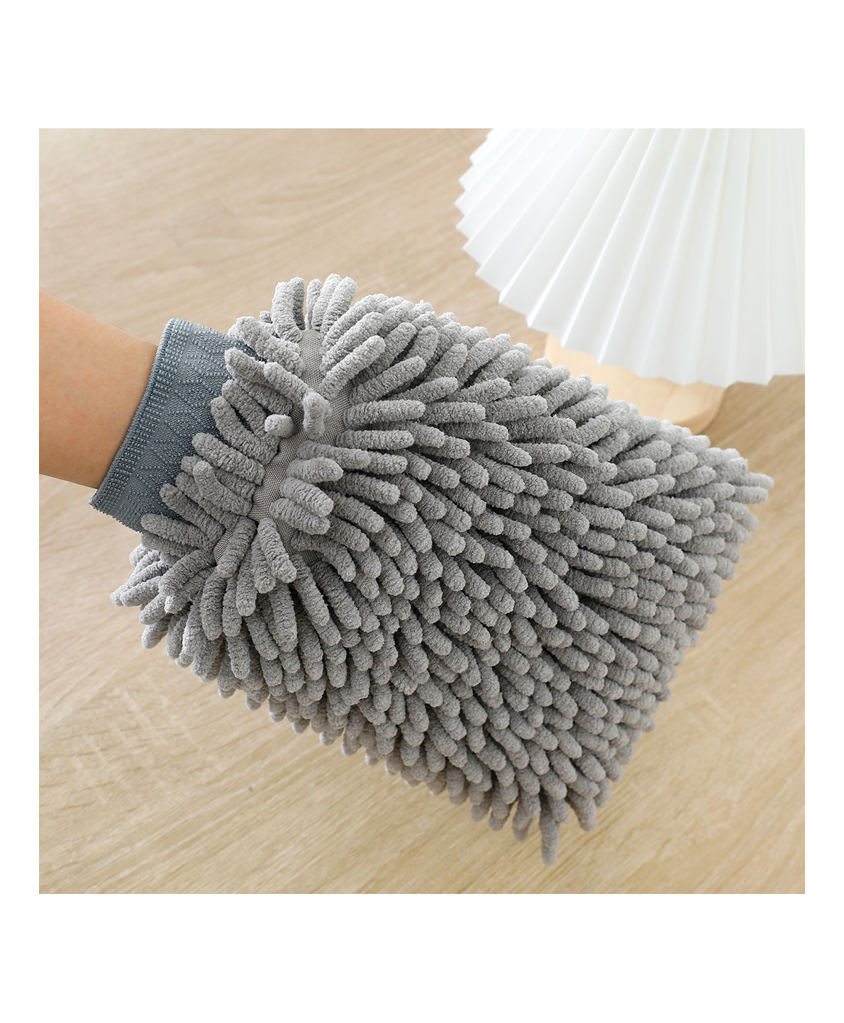 Umai Microfiber Double Sided Chenille Wash Mitt - Grey-image-46