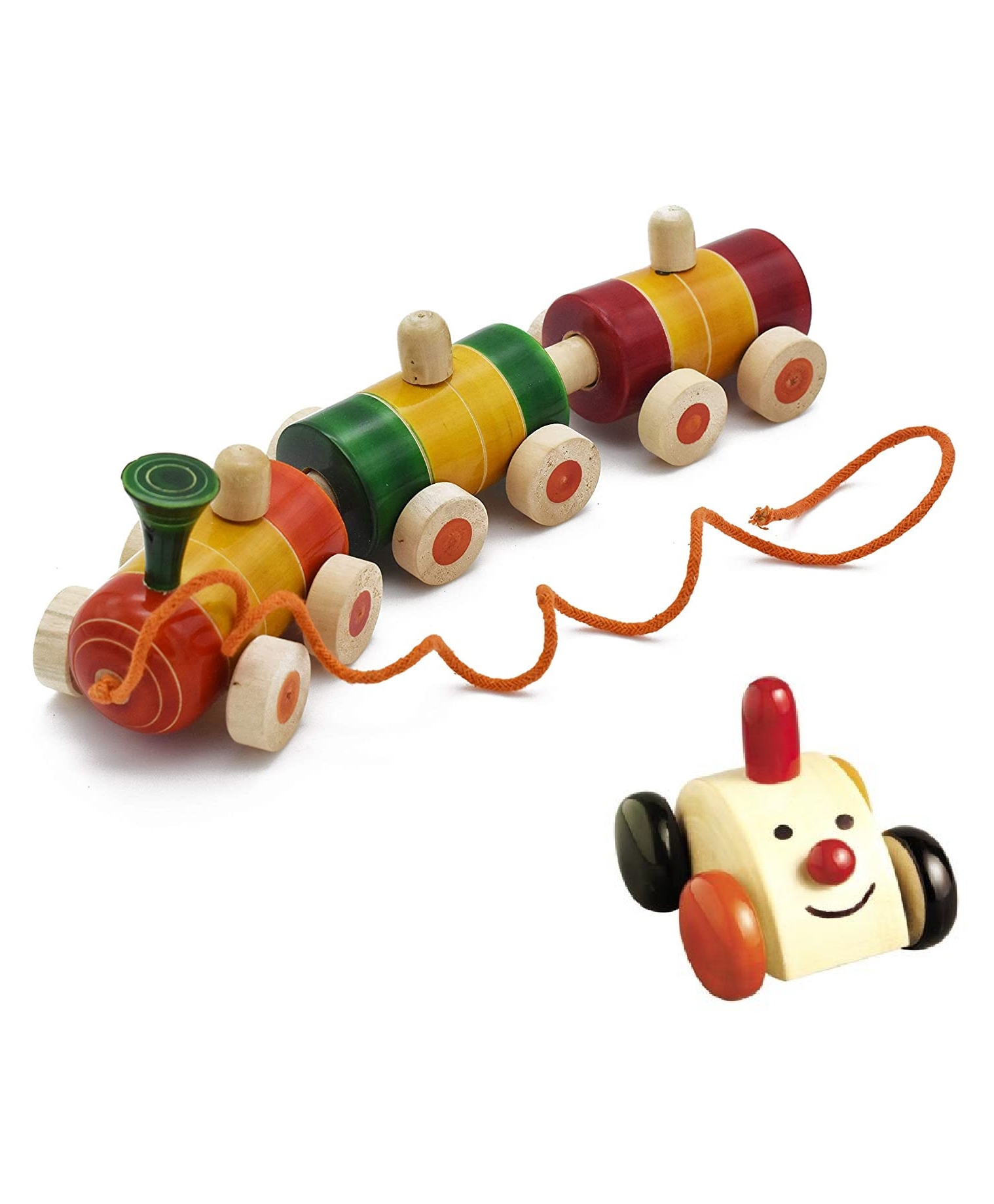 Funwood Games Jumbo Joker Car and Super Train Pull Along Toy For Kids Combo Set (Color May Vary)-image-46