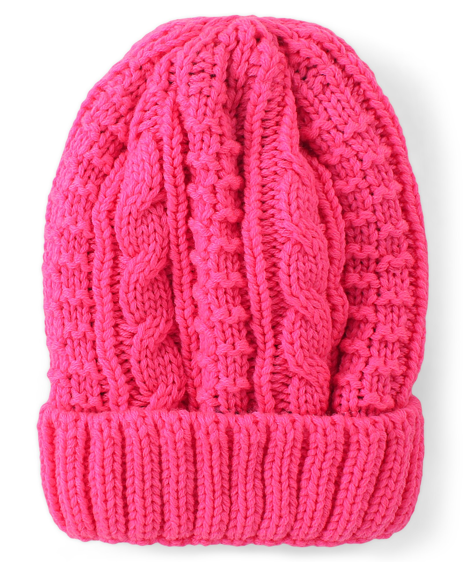 Pine Kids Cable Knit Woolen Beanie Cap - Fuchsia-picture-28