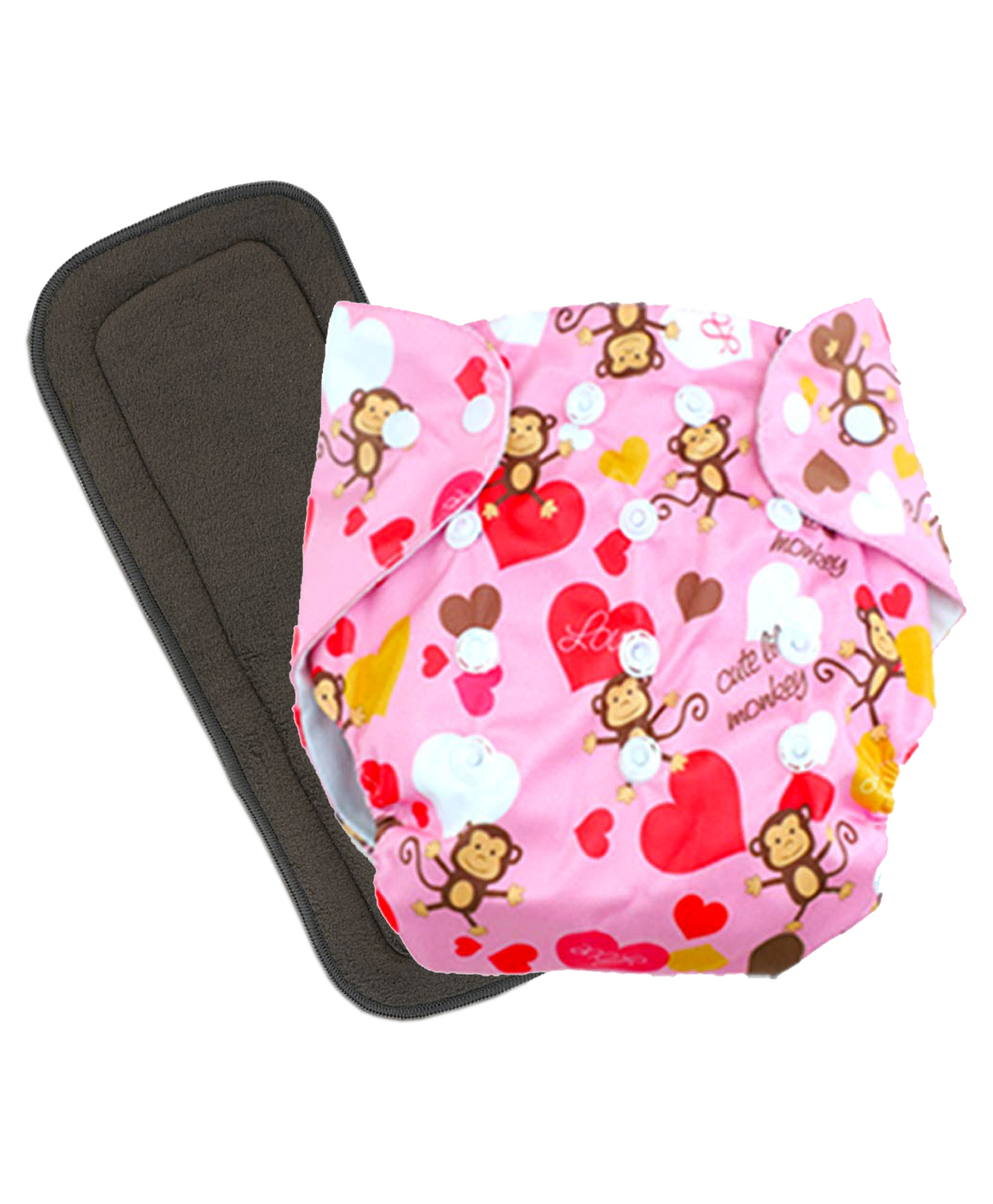 Domenico Washable Baby Diaper Premium Cloth Diaper Reusable Adjustable Size Waterproof Pocket Cloth Diaper Nappie (1 Diaper and 1 Insert Pad)-picture-17