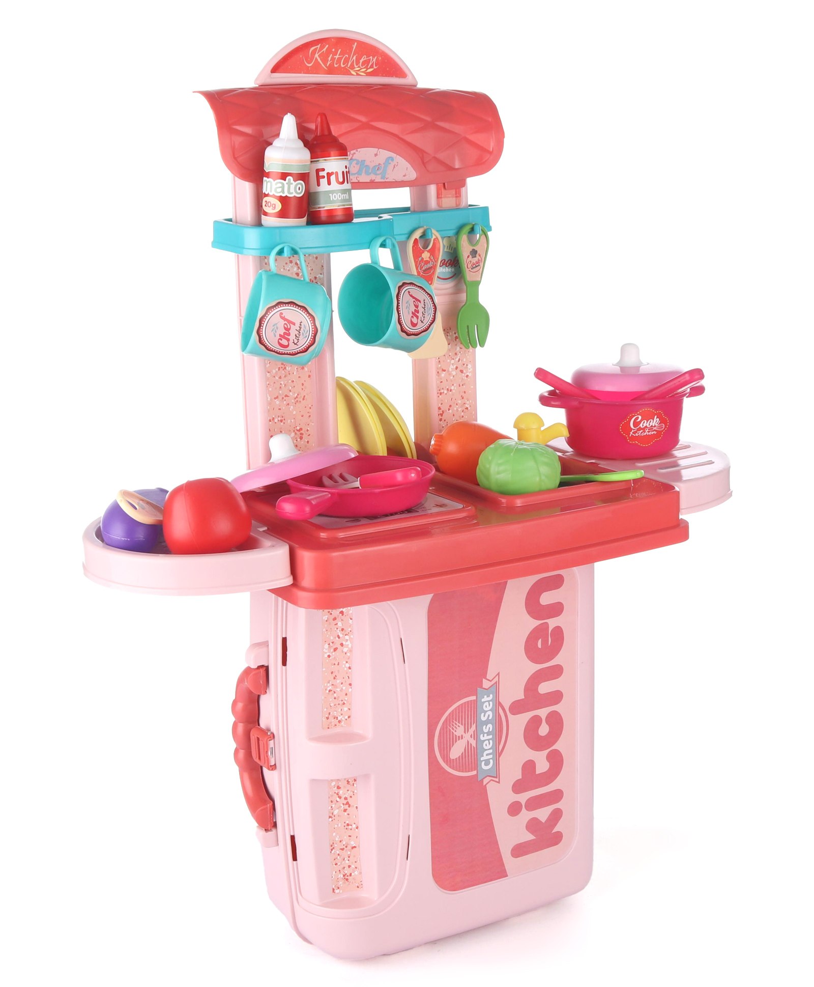 ToyMark Little Kitchen Play Set With Briefcase - Pink-picture-13
