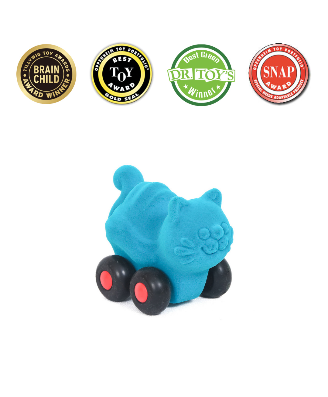RUBBABU Natural Rubber Modena Racer Car Push & Go Toy - Red-image-33