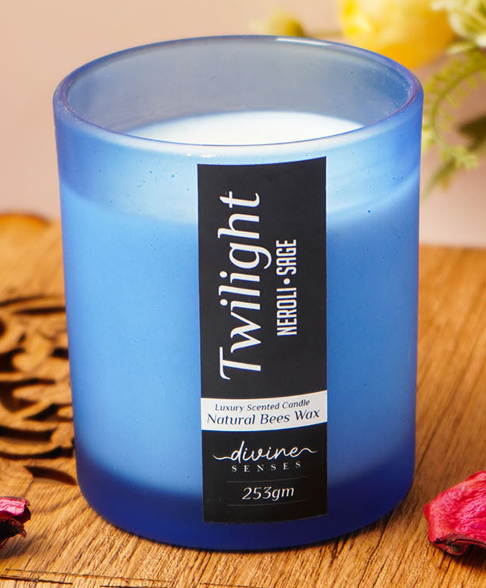 Divine Senses Scented Jar Candle - Blue-picture-26