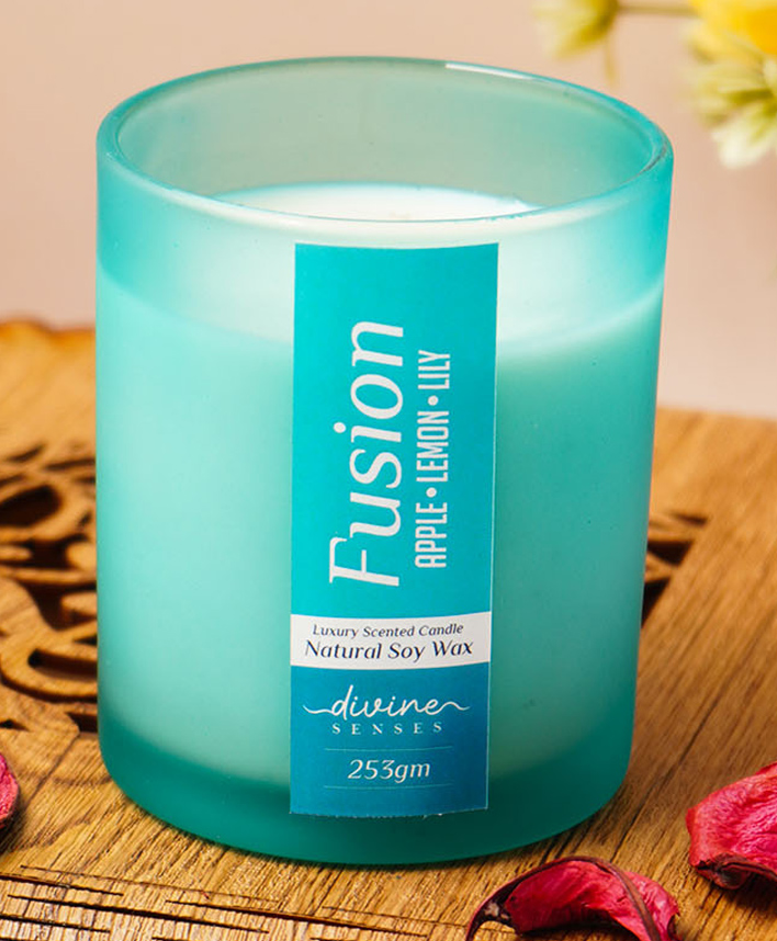 Divine Senses Fusion Scented Jar Candle - Blue-picture-25