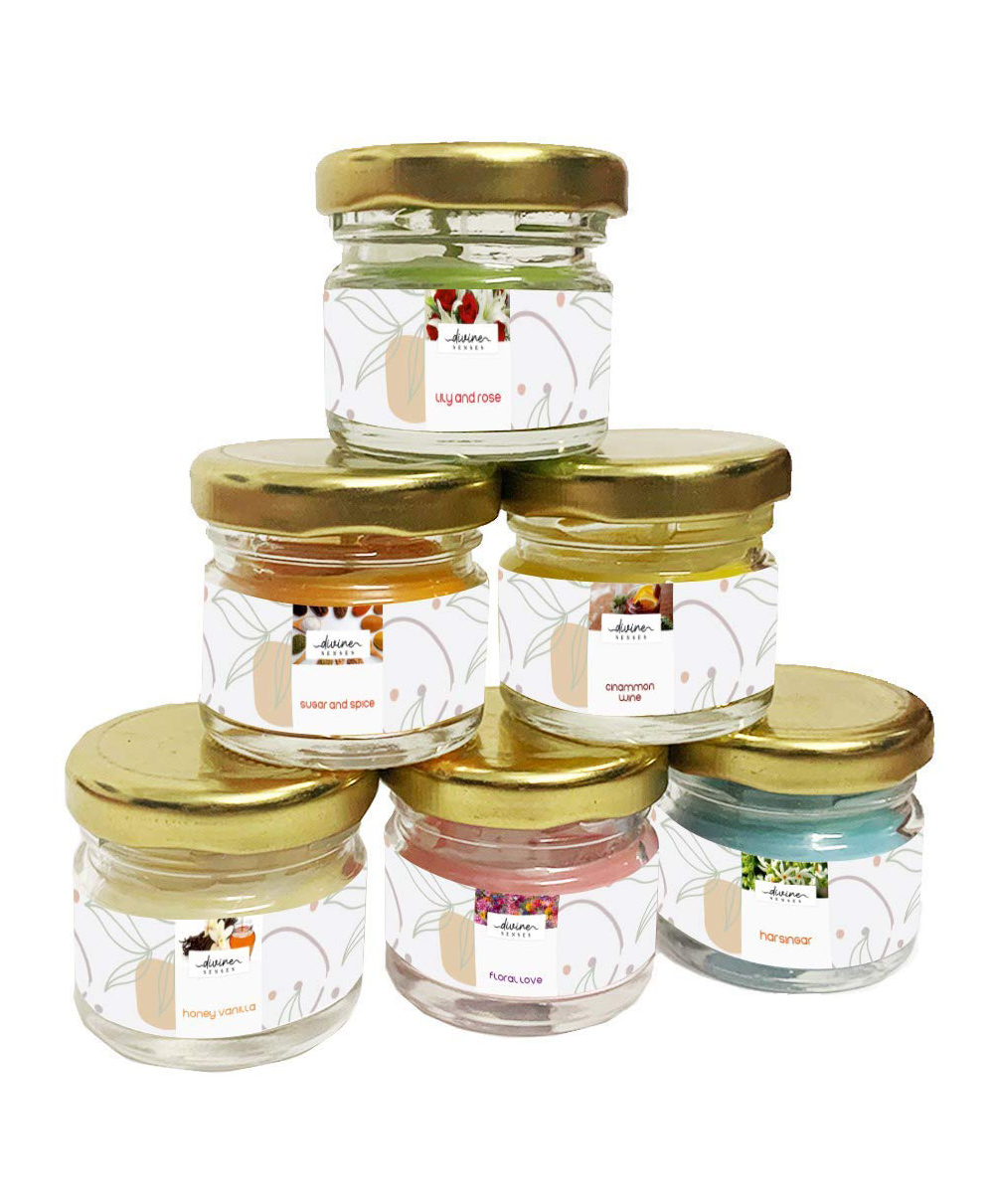 Divine senses Natural Soy Wax Scented Candles Intensely Fragranced -Set of 6 40 g each-picture-13