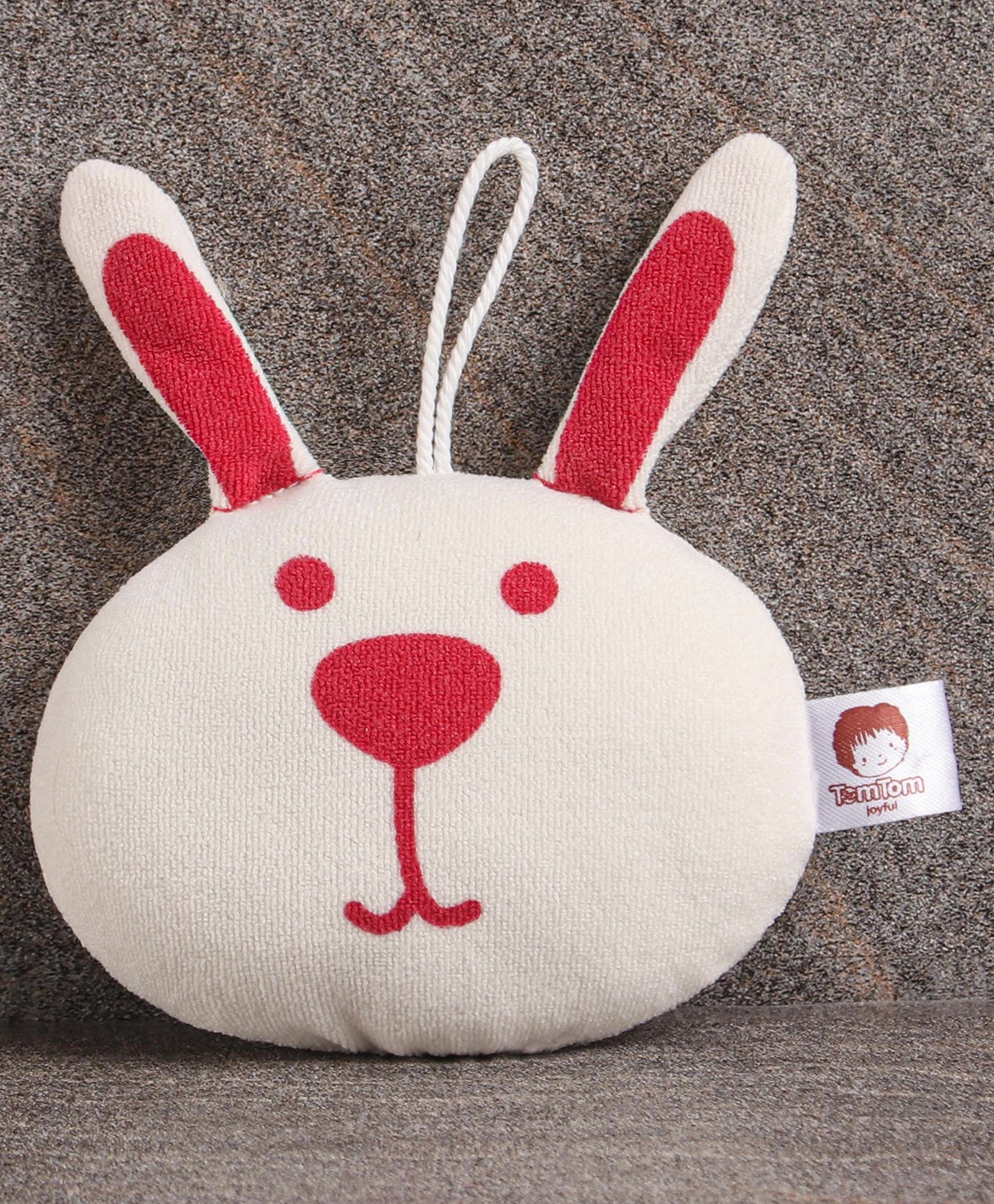 fab n funky Bath Sponge Rabbit Print - White-picture-19
