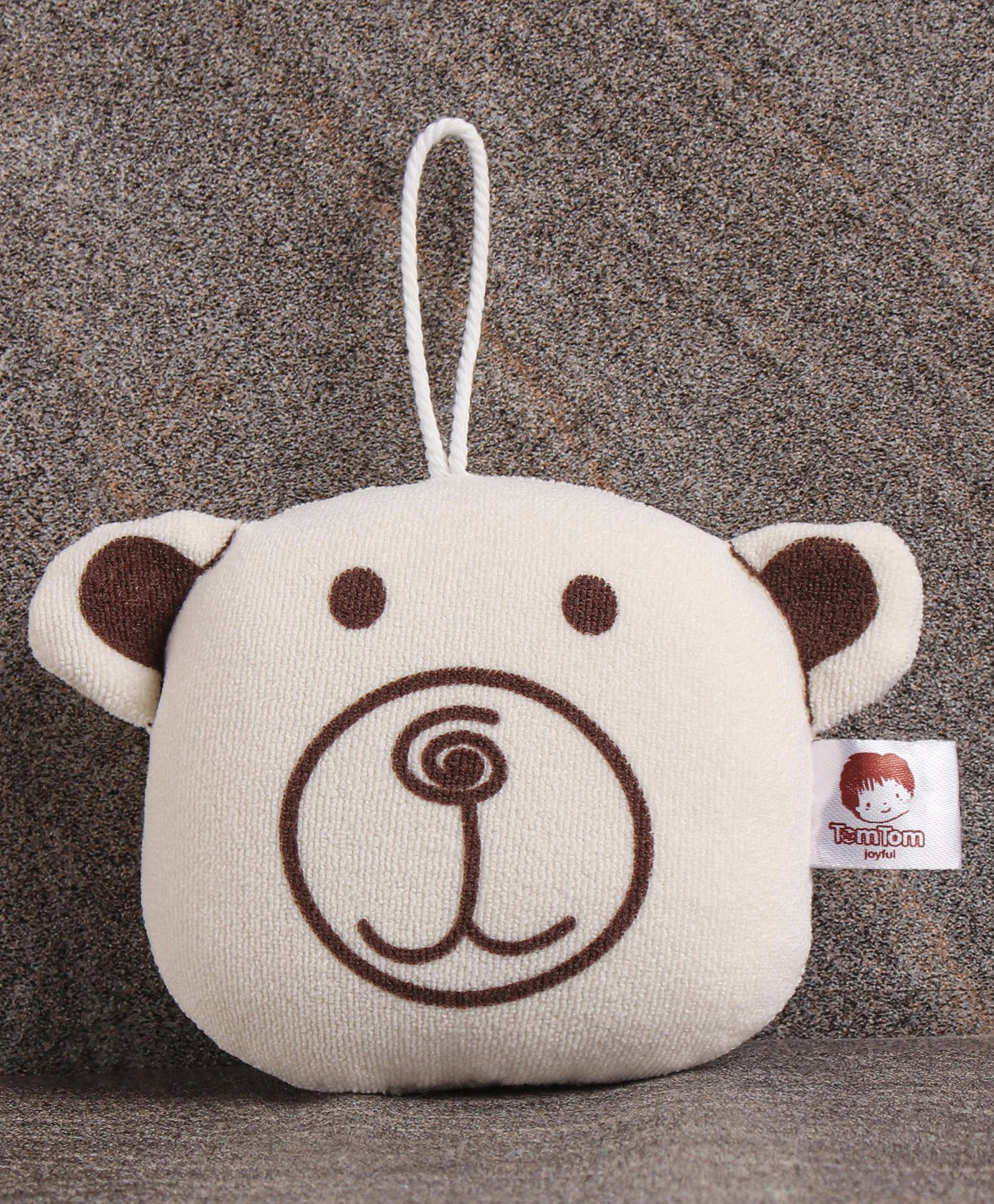 Bath Sponge Bear Print - White-image-7