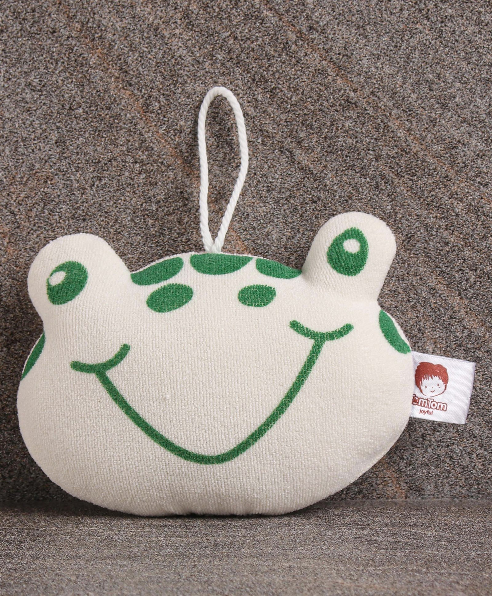 fab n funky Bath Sponge Frog Print - White-picture-13