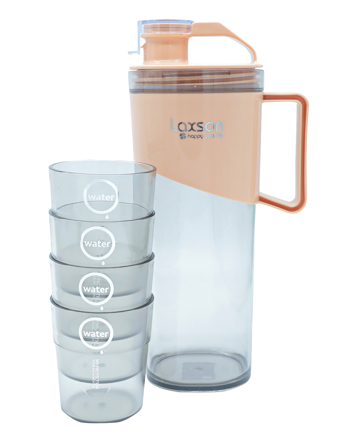 bitfeex Bit Fex Juge Blu Jug 1600 ml With Glass Set Pitcher Water Jug Set with 4 Cups 28 0 ml - Pink-picture-19