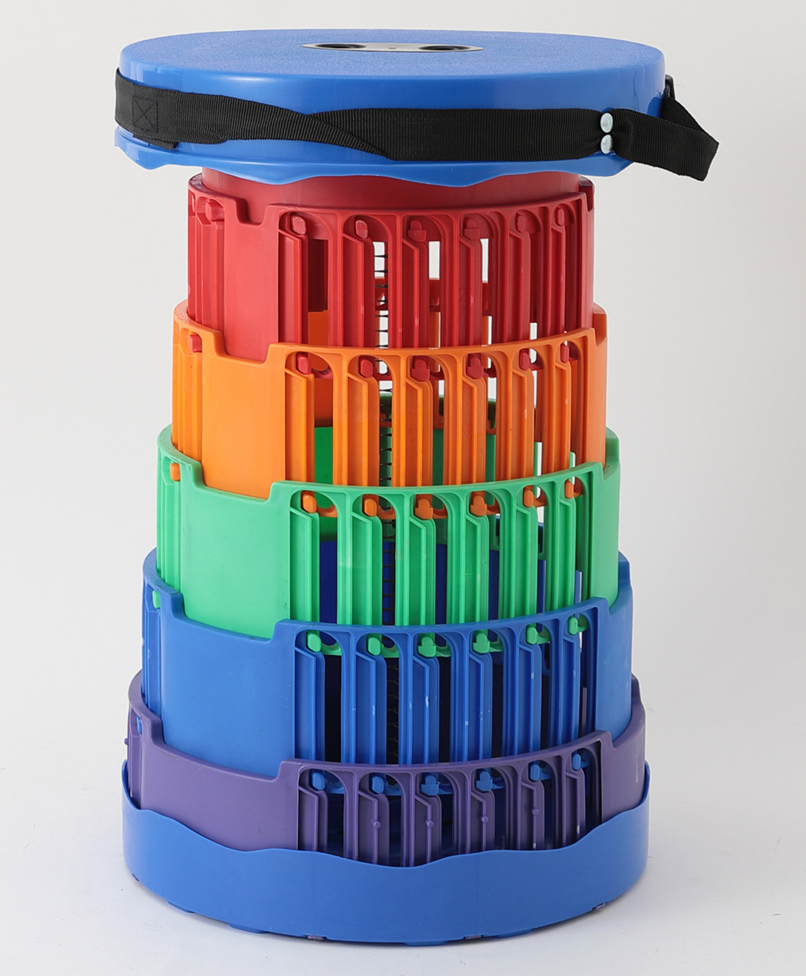 fab n funky Portable Free Size Retractable Stool - Blue-picture-25
